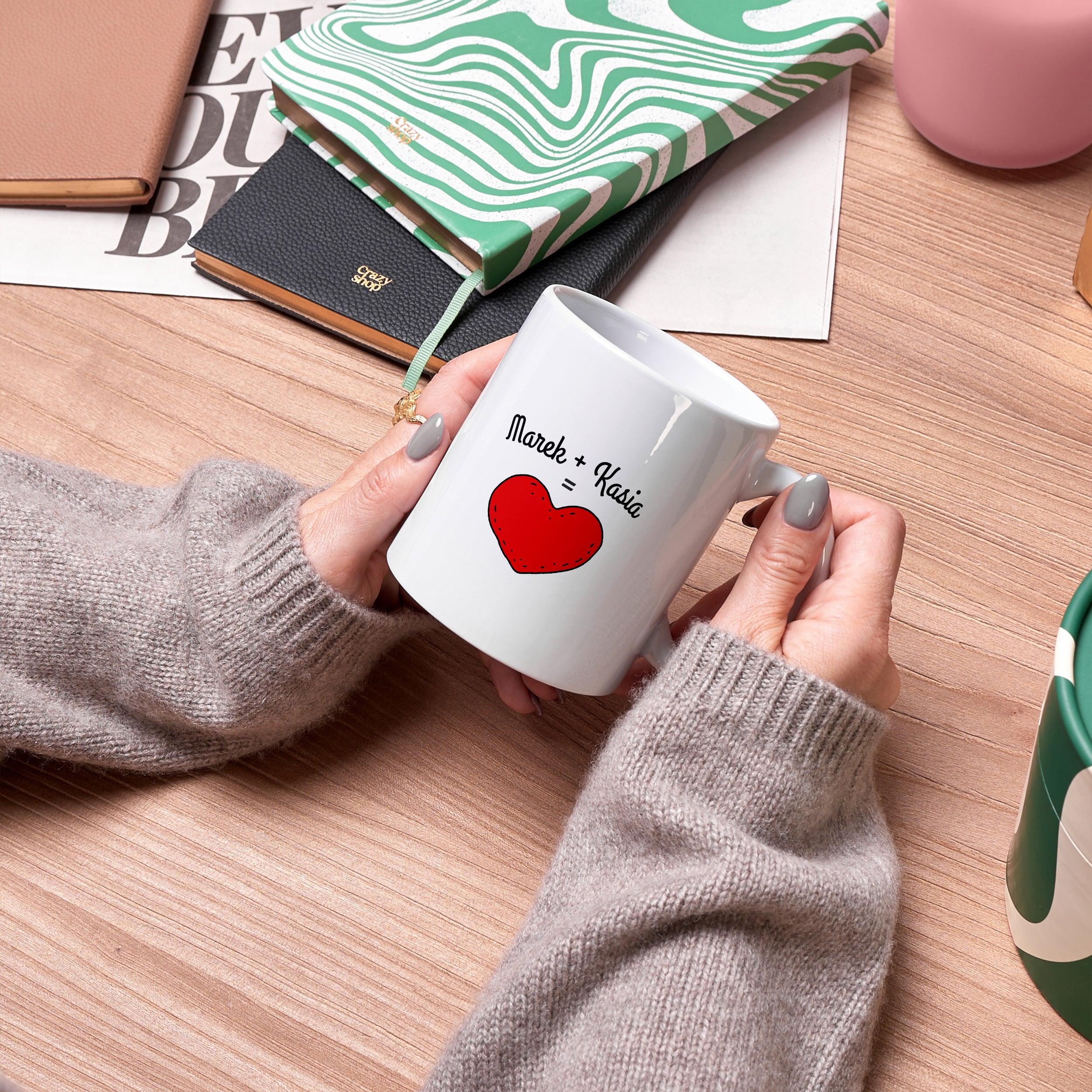 Kubek walentynkowy - Zakochane Zwierzaki prezent na walentynki prezent walentynkowy kubek na walentynki