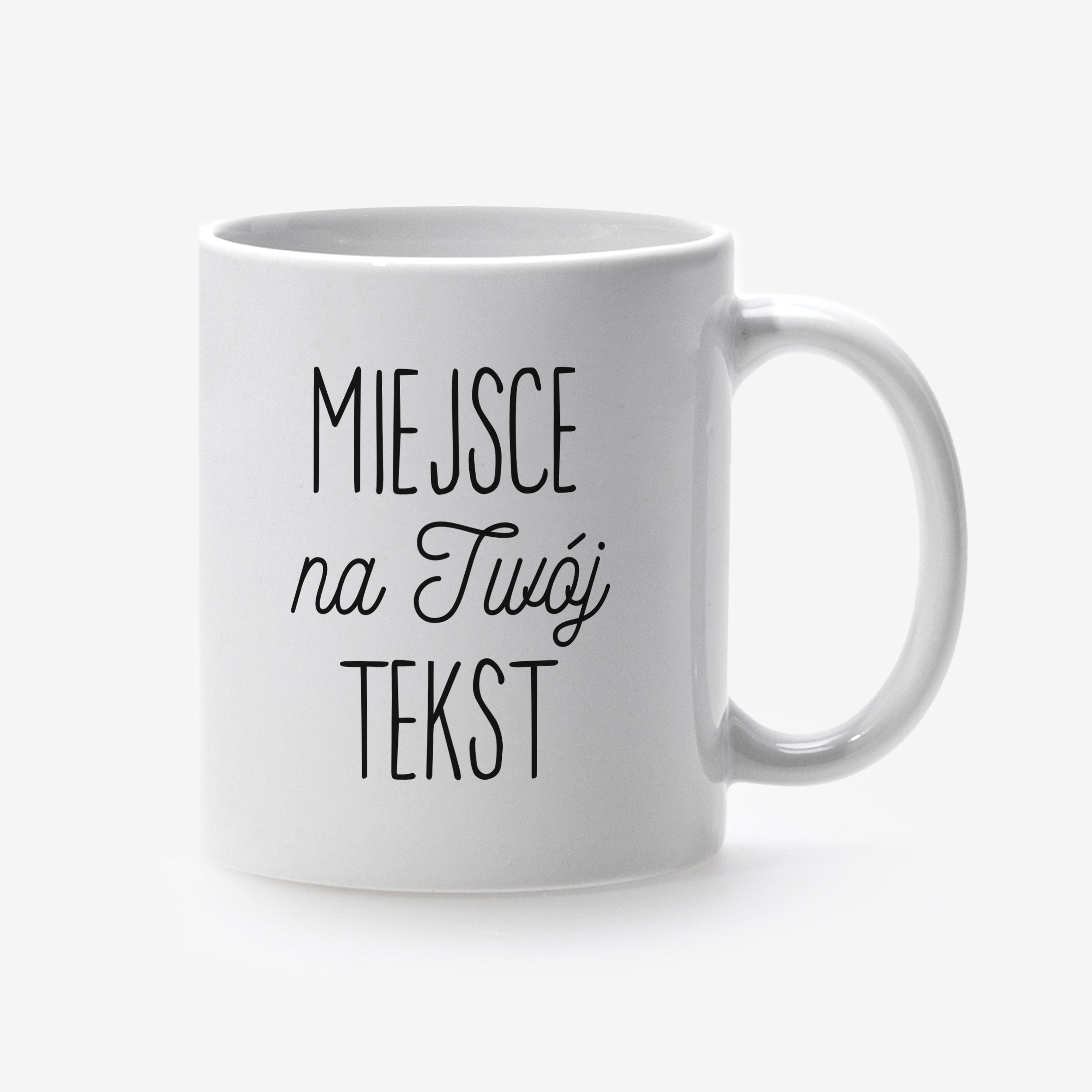 Kubek z tubą prezentową - Twój Tekst  prezent personalizowany kubek z własnym tekstem