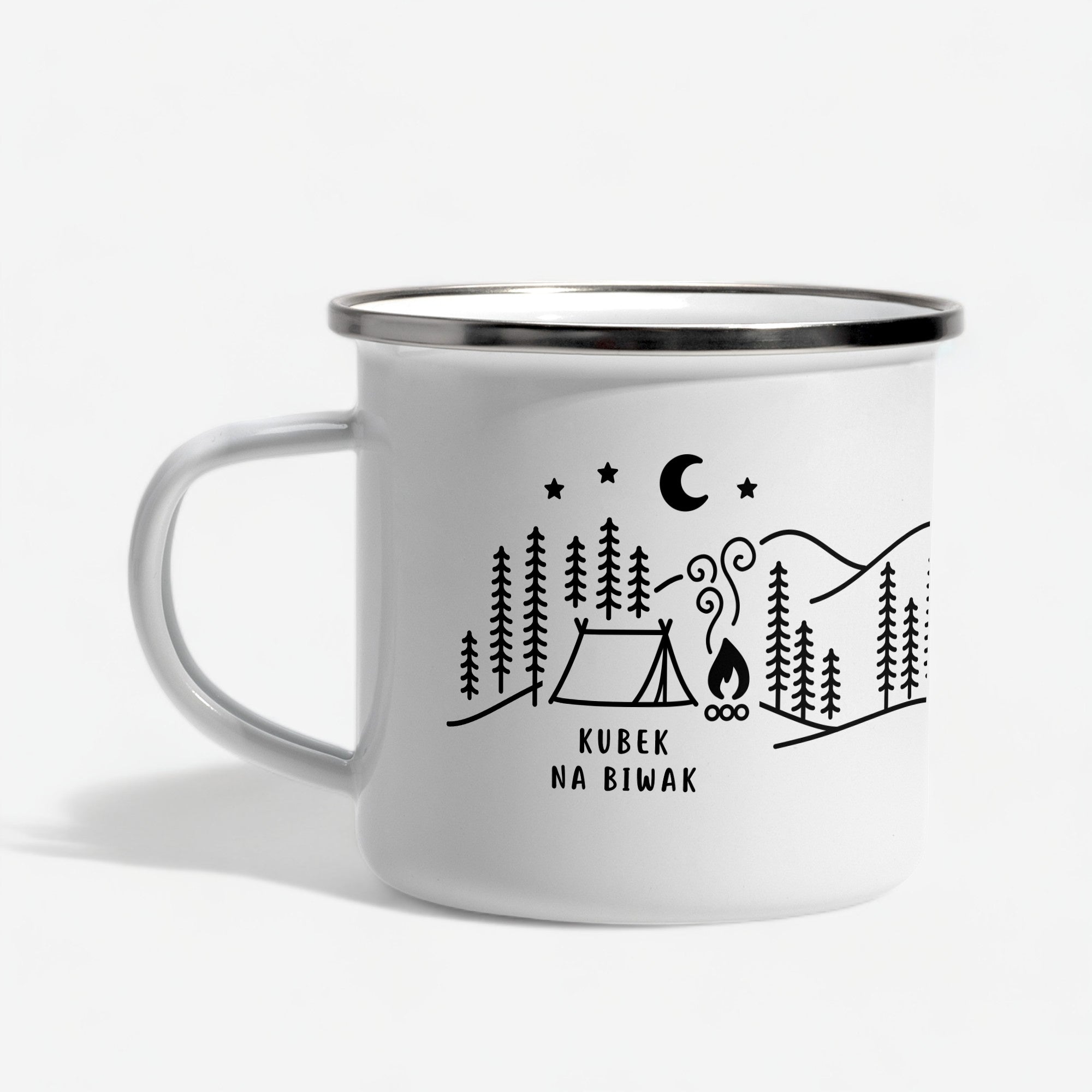 Personalizowany kubek emaliowany - biwakowy