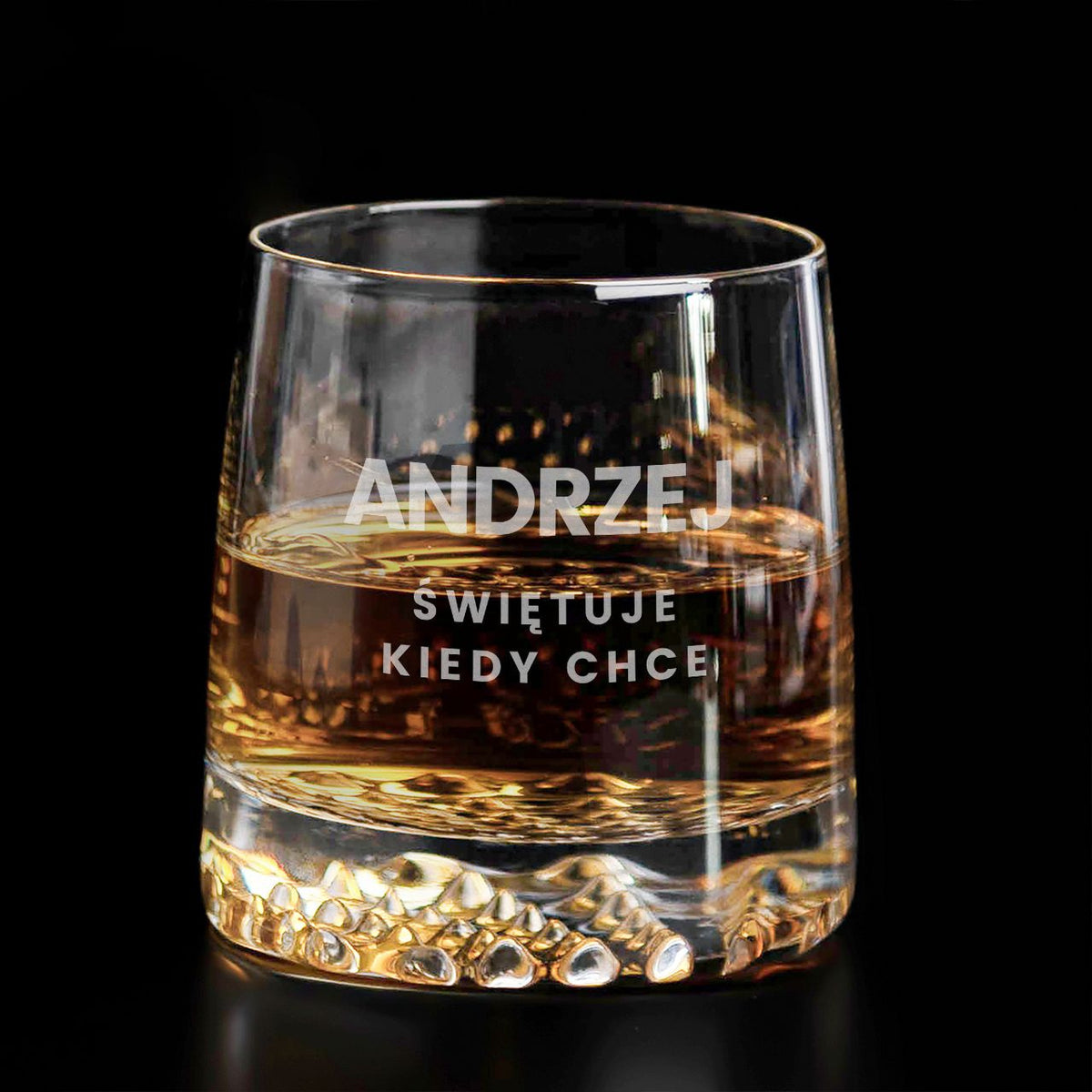 Grawerowana szklanka do whisky dla Andrzeja na imieniny