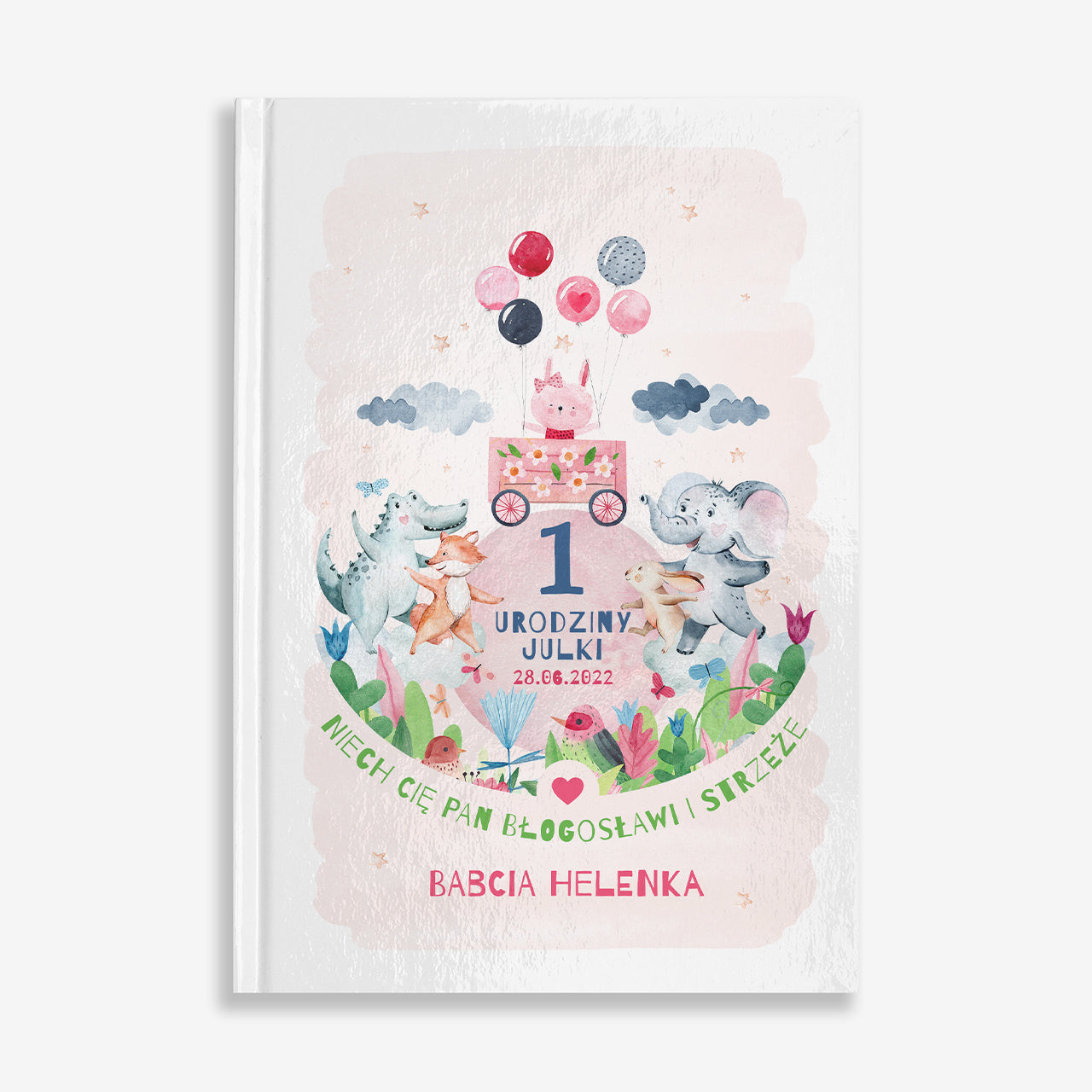 Personalizowana biblia na roczek dla dziewczynki