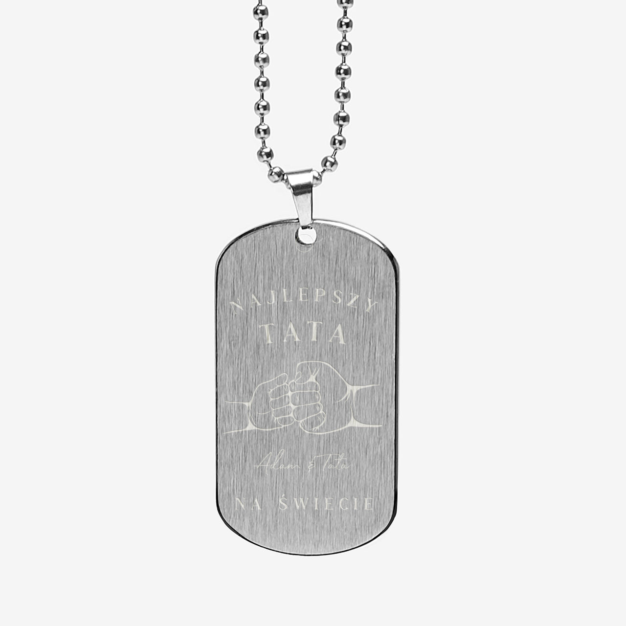 Grawerowany nieśmiertelnik - prezent na pierwszy Dzień Taty  wyjątkowy prezent dla taty na Dzień Taty