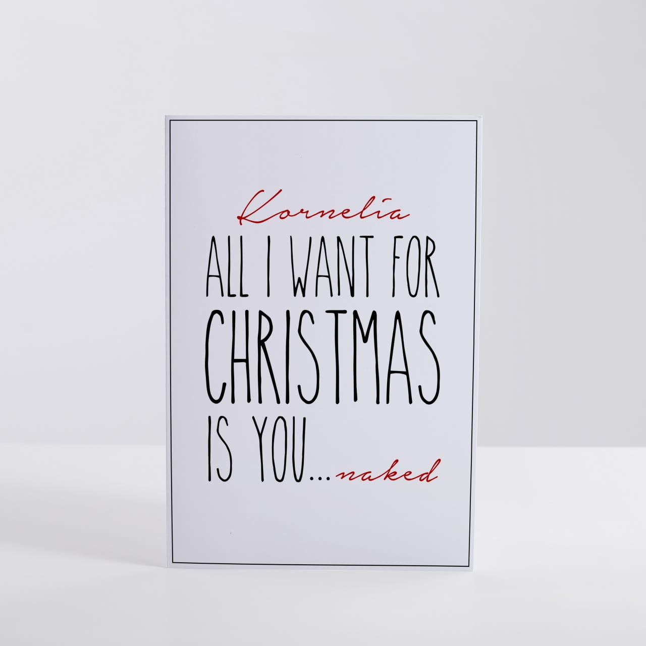 Kartka świąteczna dla ukochanej - All I want for christmas kartka na święta kartka Boże Narodzenie