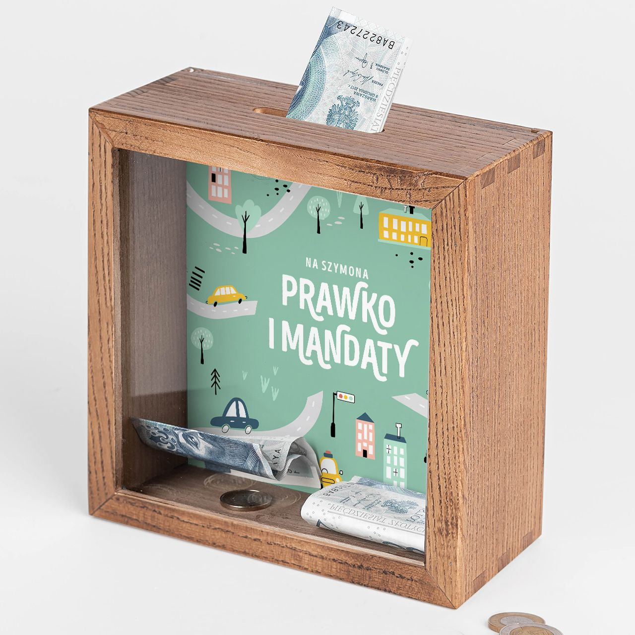 Skarbonka na prawo jazdy - prezent na 18 urodziny skarbonka na 18 urodziny prezent na 18