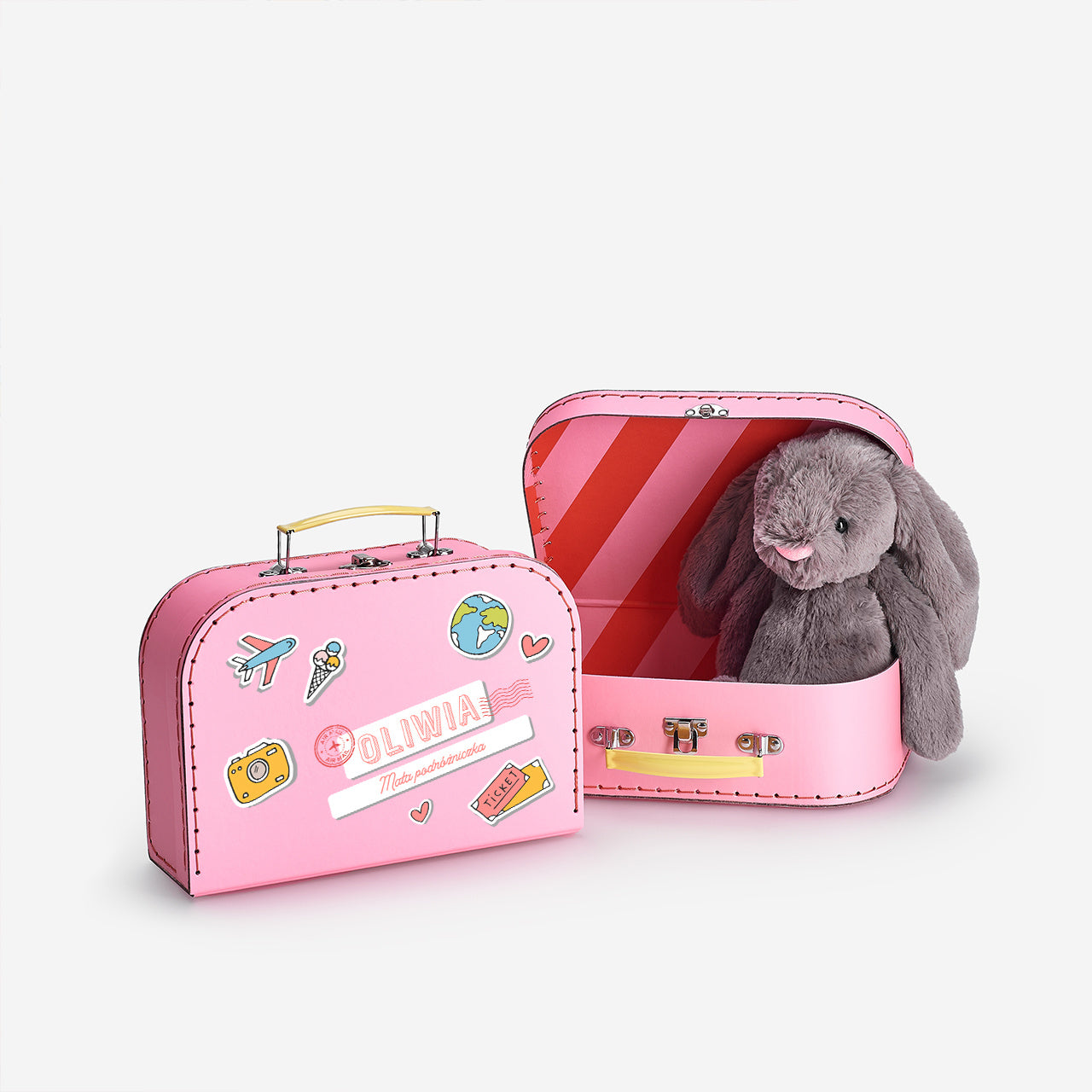 Personalizowany kuferek dla dziewczynki - podróżniczka