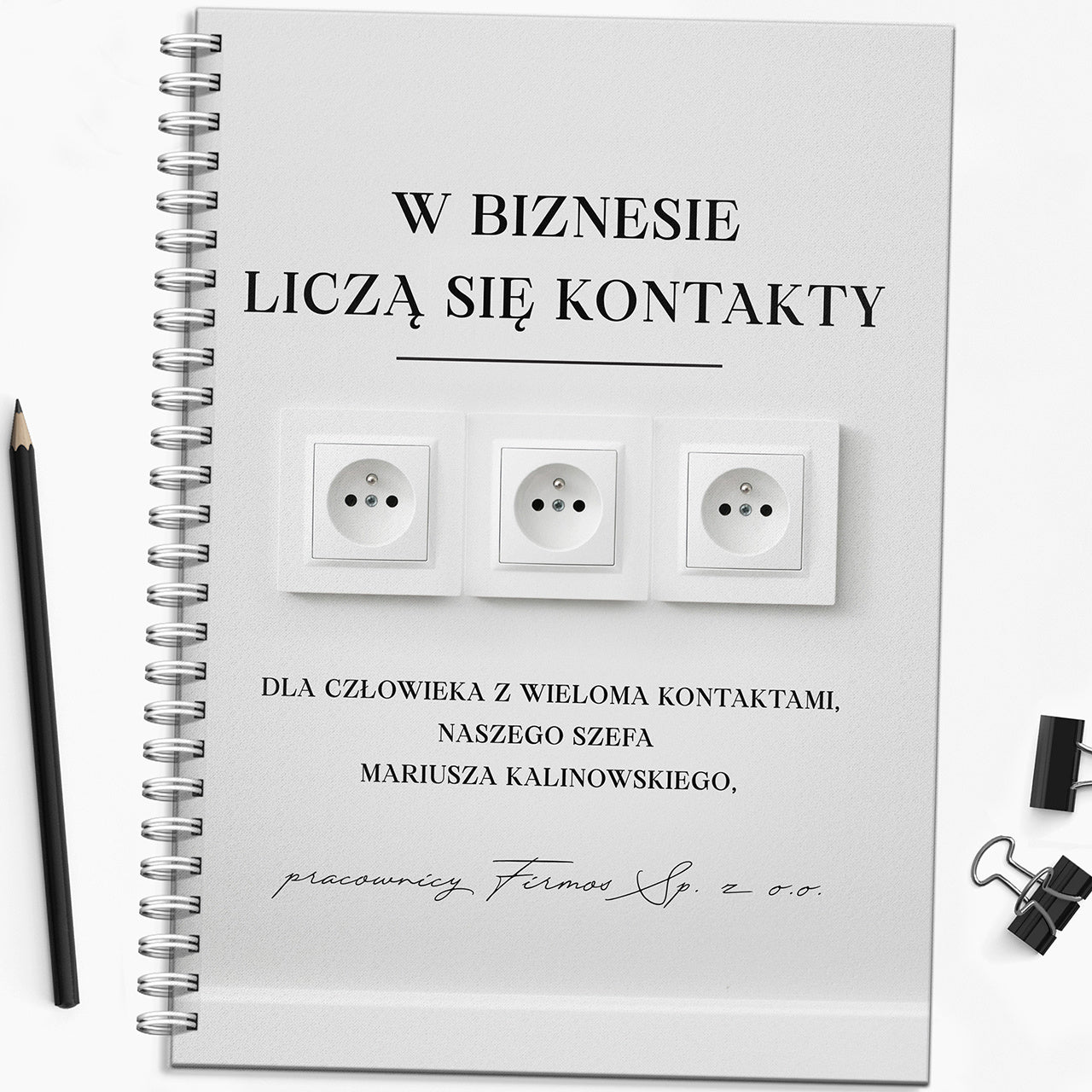 Personalizowany notatnik dla biznesmena