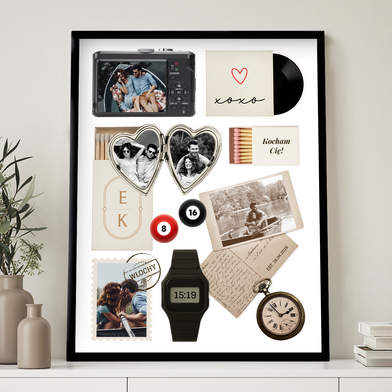 Plakat personalizowany -Kolaż - prezent z okazji rocznicy ślubu plakat ze zdjęciami na rocznicę ślubu