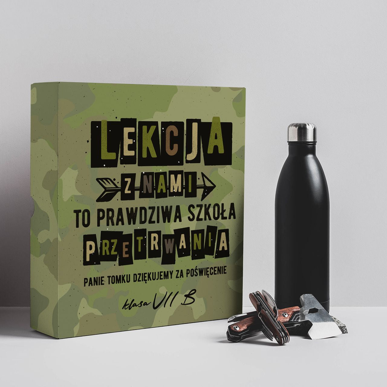 Personalizowany survival box dla nauczyciela