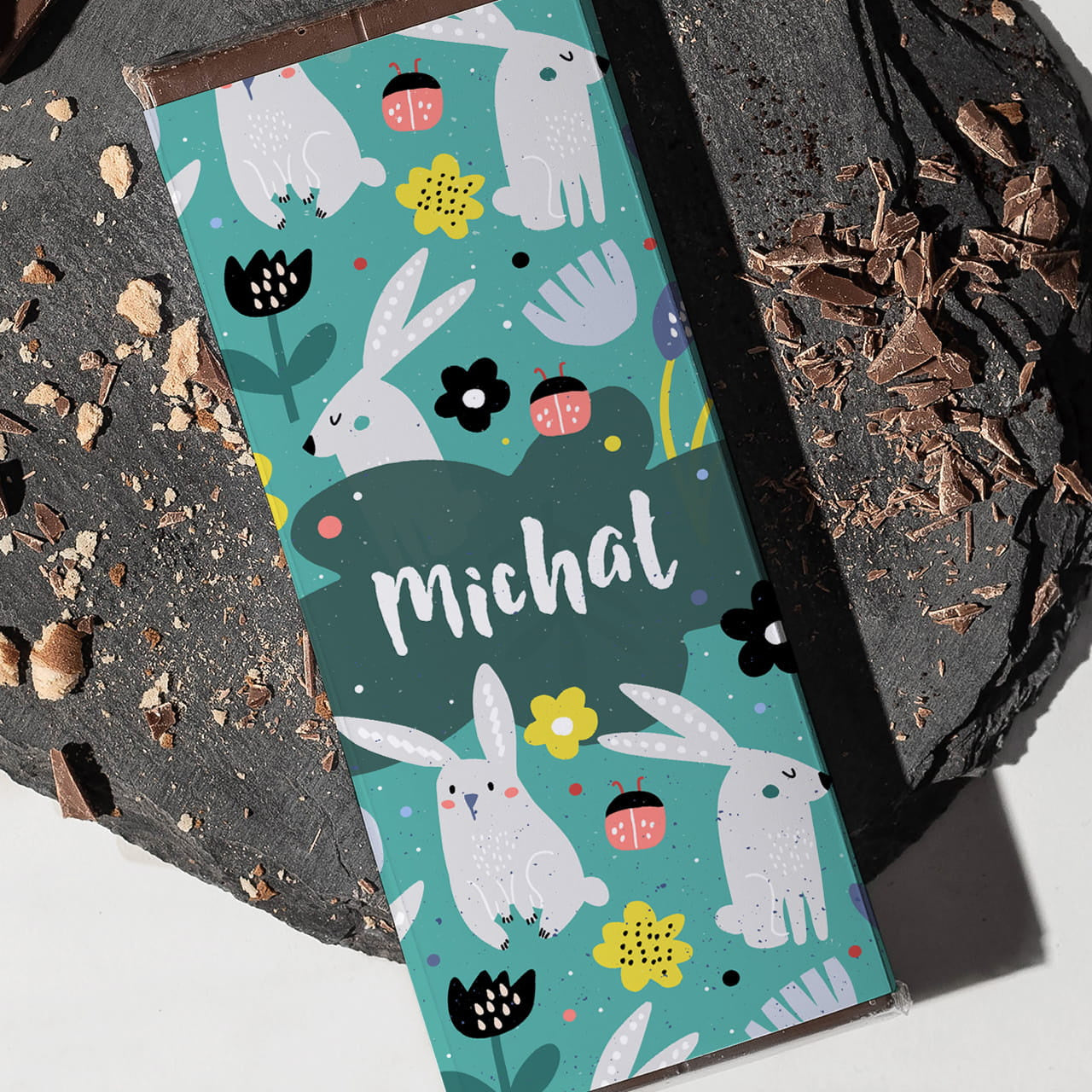 Personalizowana czekolada wielkanocna - prezent na Wielkanoc dla dziewczynki