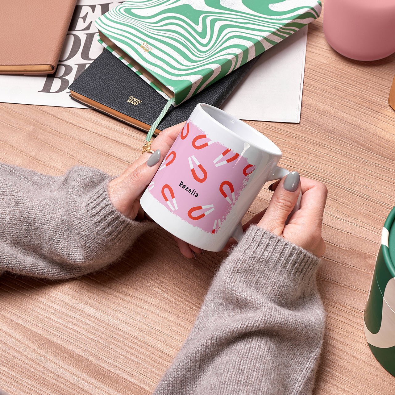 Walentynkowy kubek - Magnetyzująca - upominek dla dziewczyny