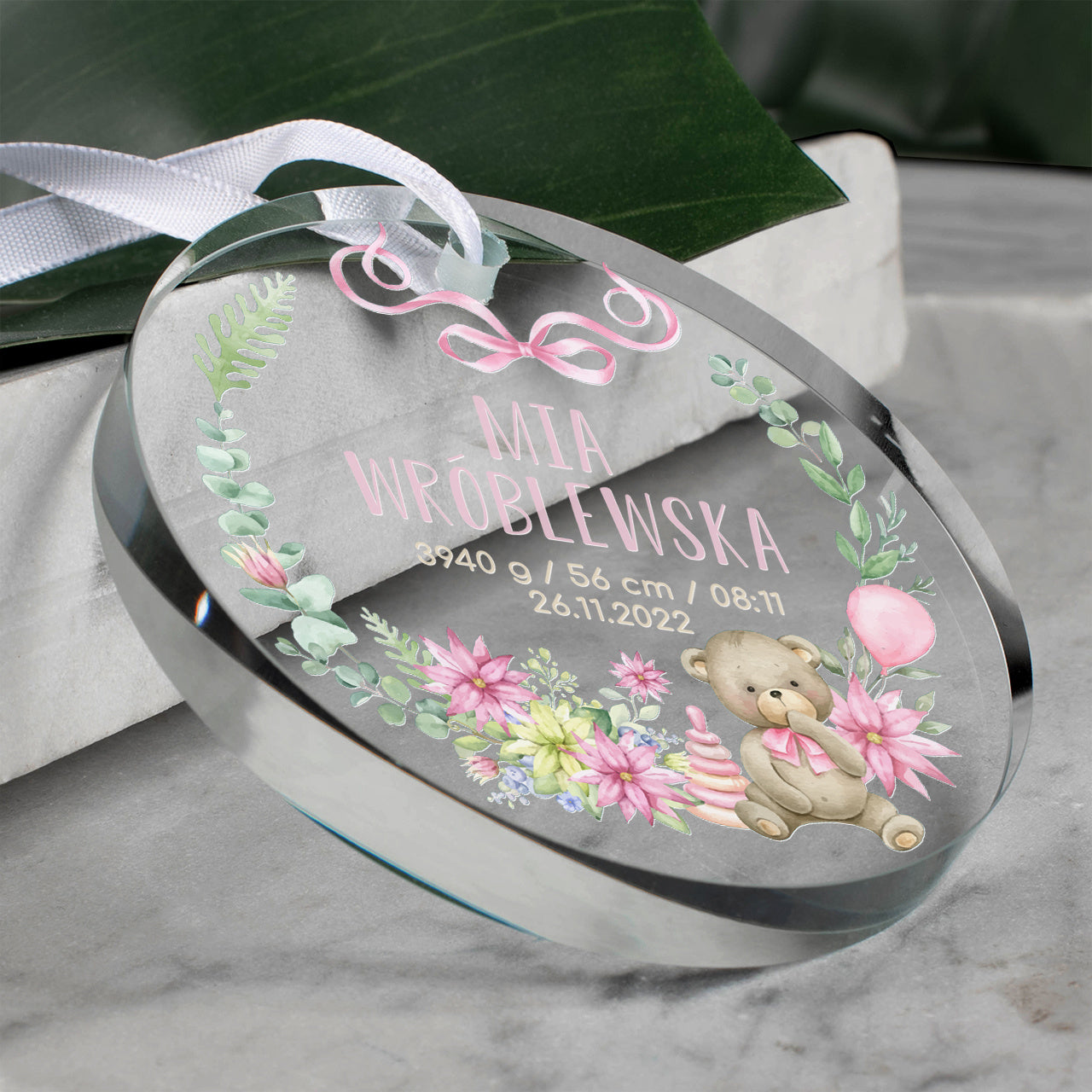 Personalizowana zawieszka - pamiątka narodzin dziecka