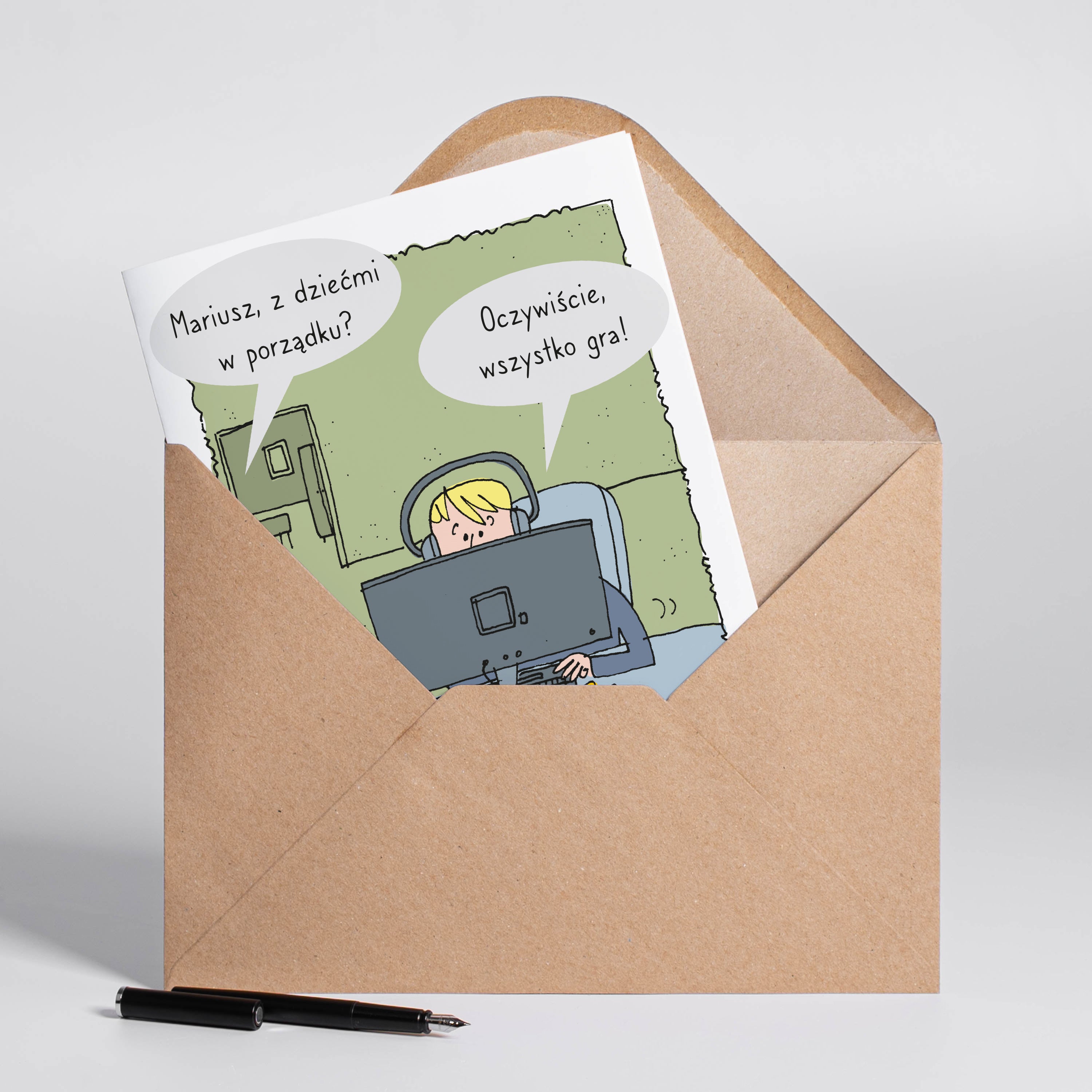 Personalizowana kartka dla taty gracza komputerowego - A4