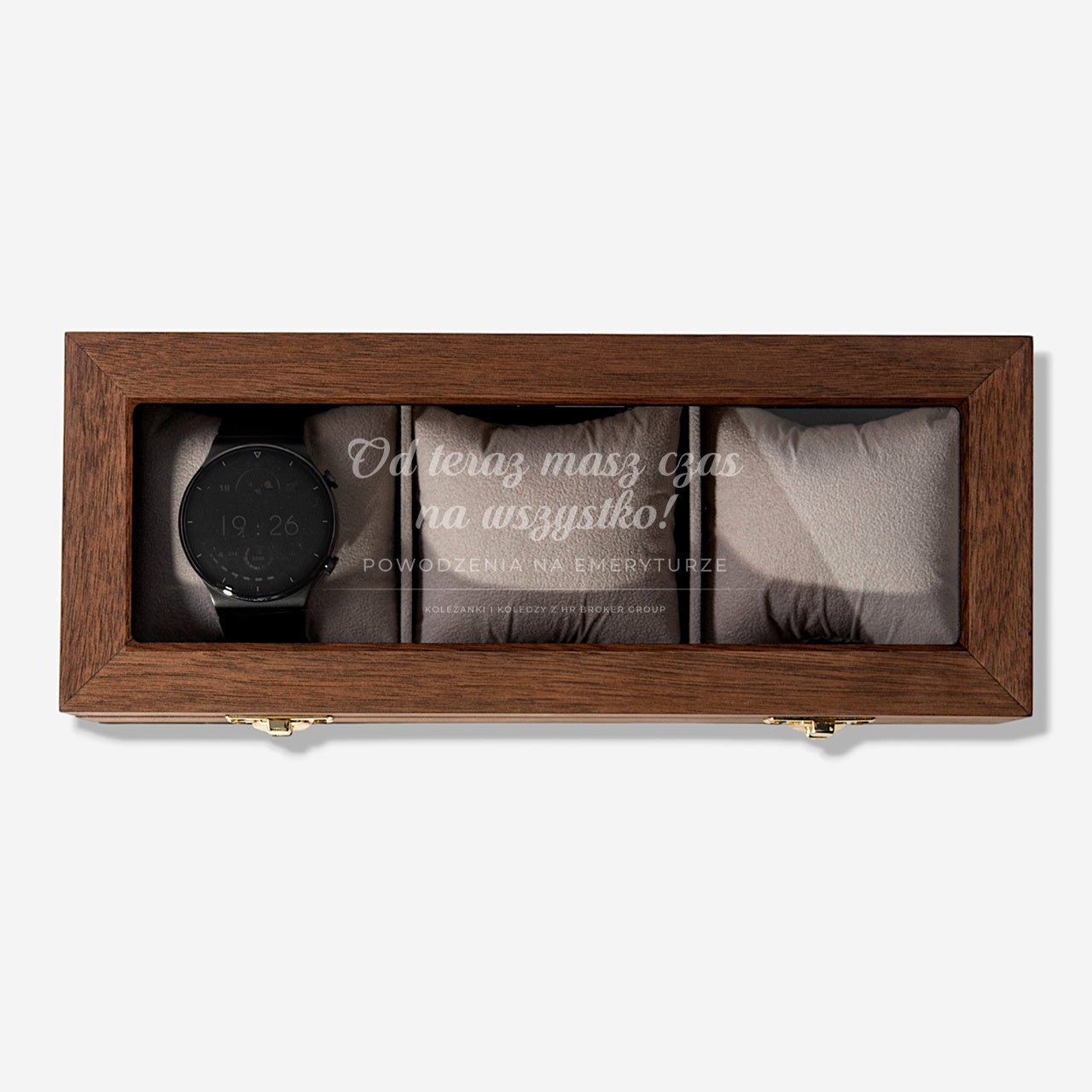 Personalizowane pudełko na zegarki - prezent na przejście na emeryturę