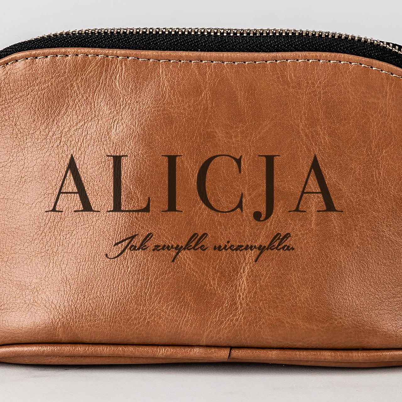 Personalizowana kosmetyczka damska - elegancki prezent dla niej prezent dla dziewczyny kosmetyczka personalizowana