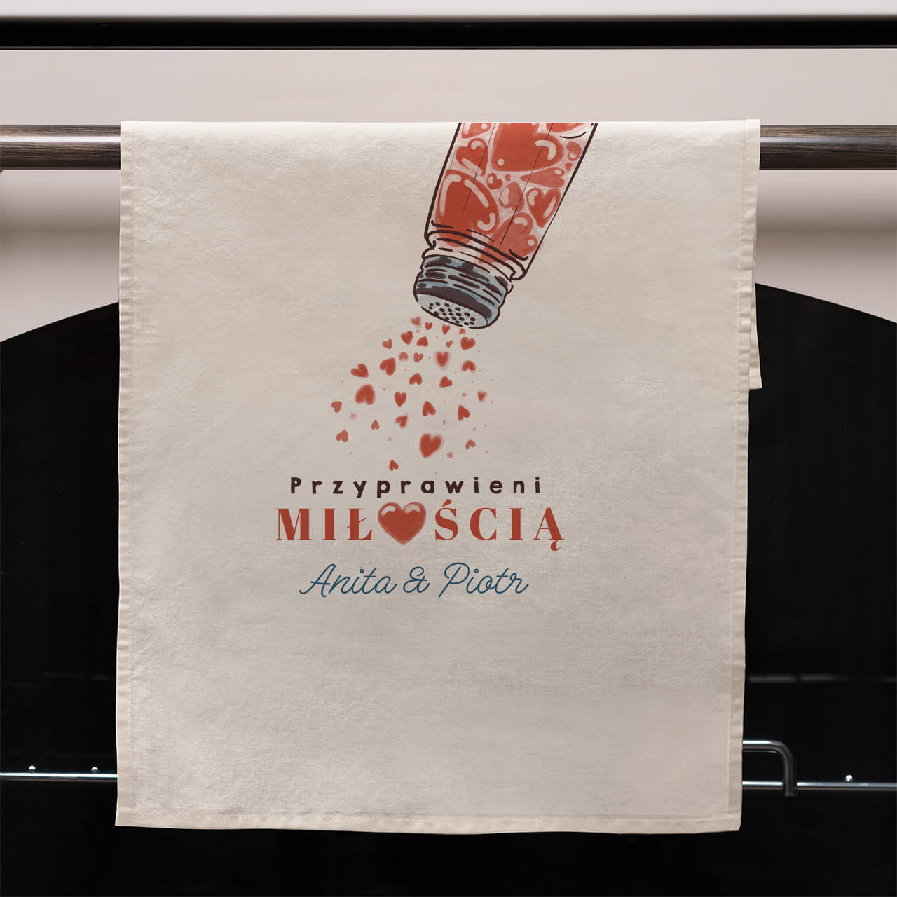 Ręcznik kuchenny - oryginalny prezent na Walentynki prezent walentynkowy personalizowany ręcznik ręcznik do kuchni