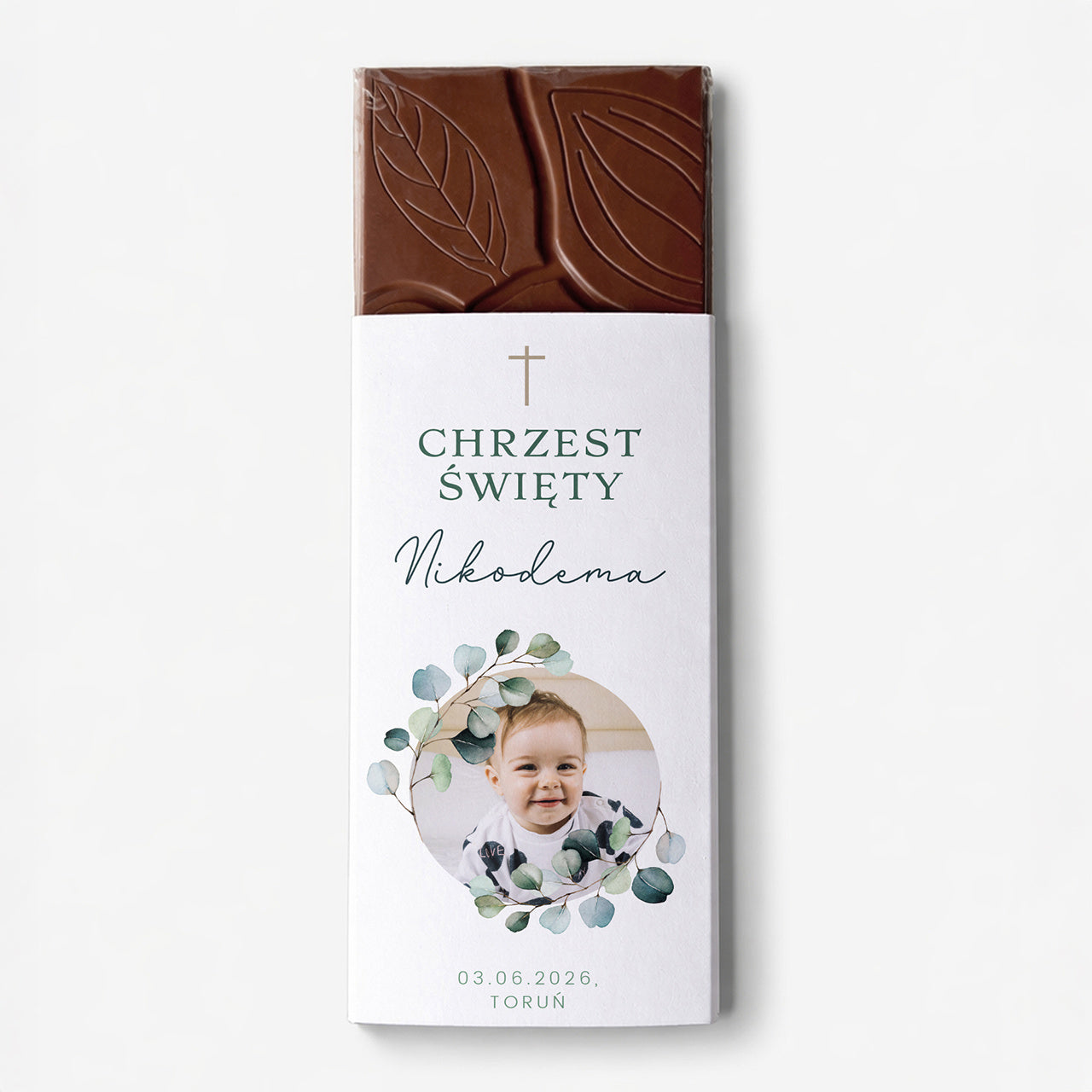 Personalizowana czekolada na Chrzest - podziękowanie dla gości