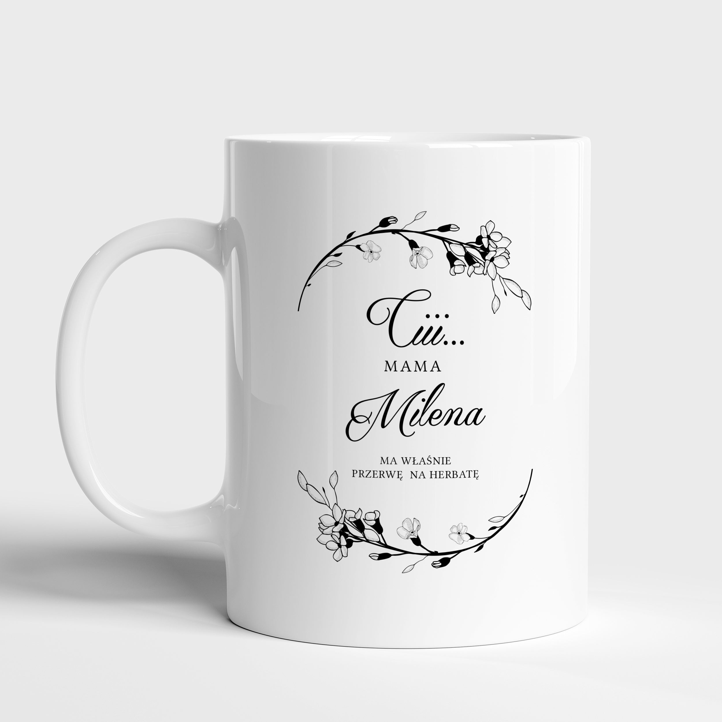 Personalizowany kubek dla mamy - Gałązki