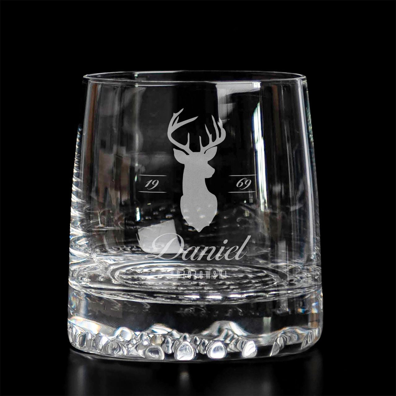 Oryginalna szklanka do whisky z grawerem - prezent dla leśnika