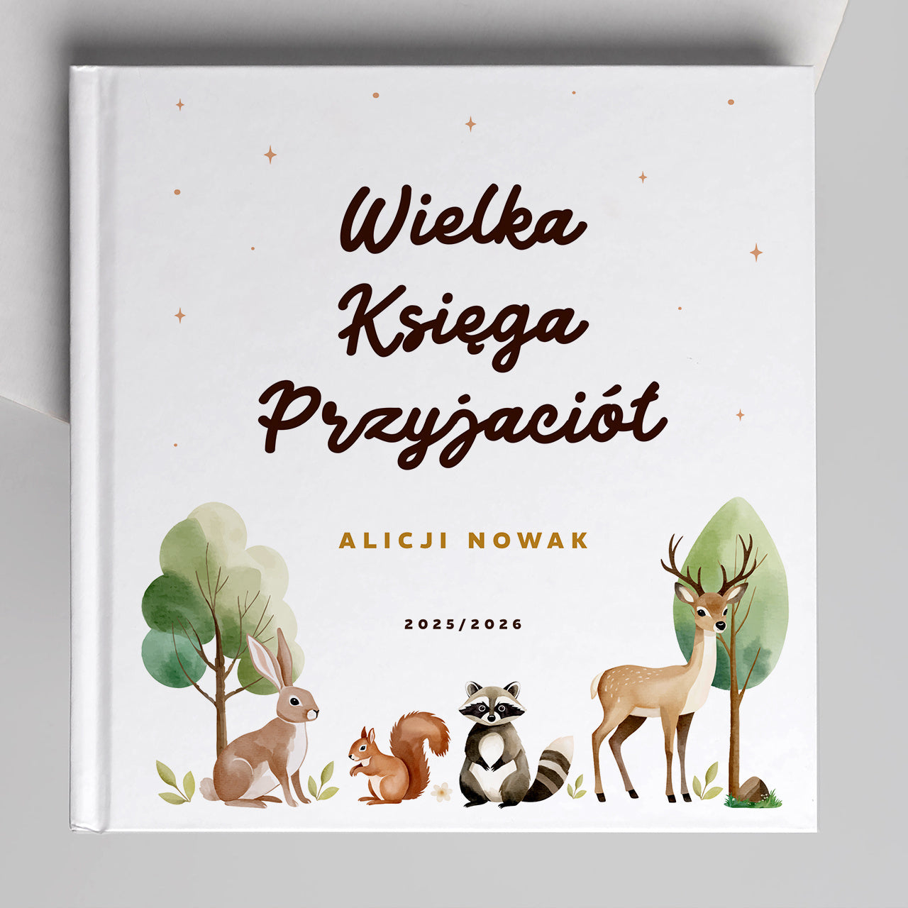 Personalizowana księga przyjaciół dla dziecka na rozpoczęcie szkoły