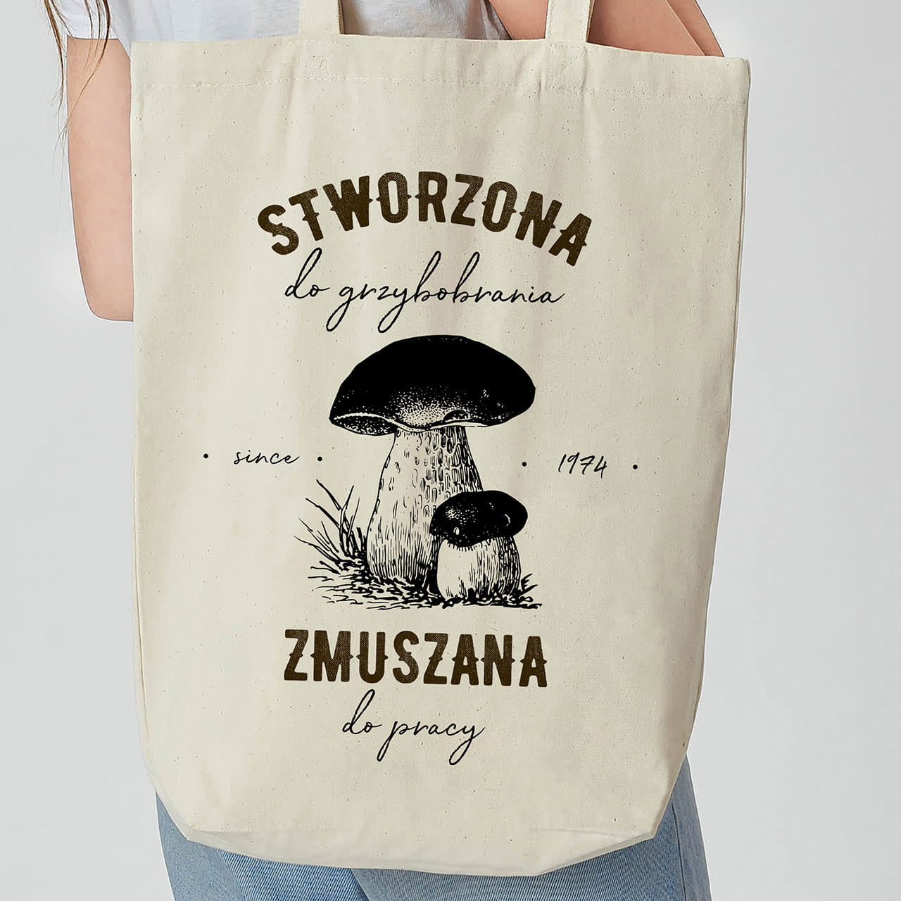 Bawełniana torba personalizowana - prezent dla grzybiarza