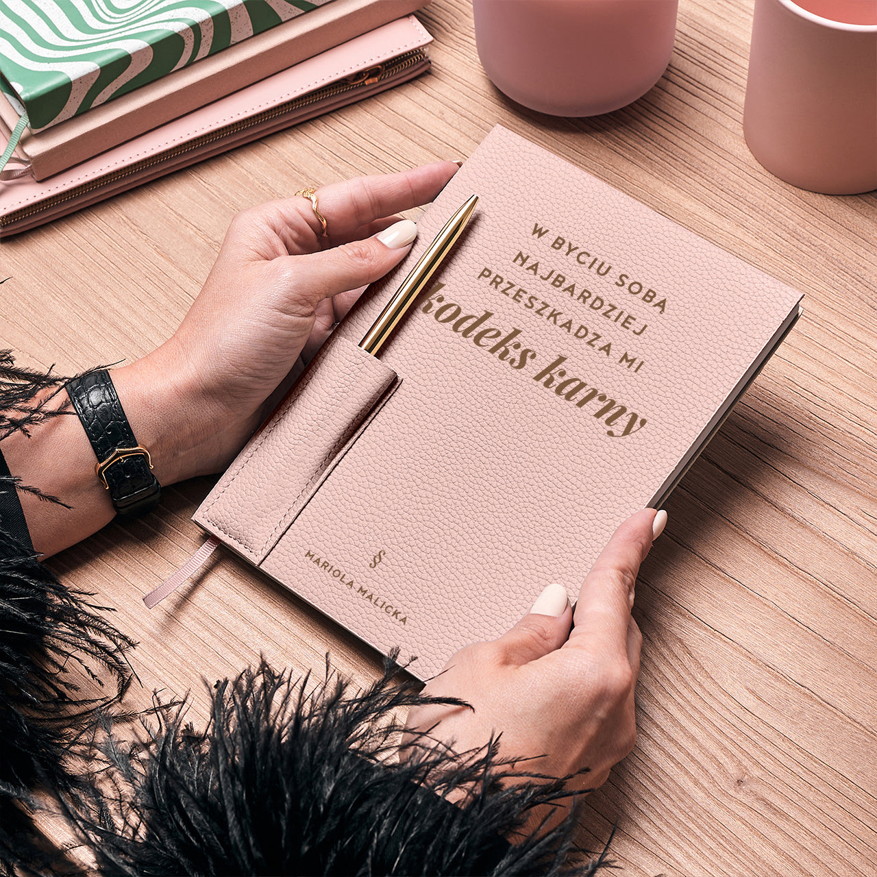 Personalizowany planer z długopisem - Kodeks Karny - prezent dla studentki personalizowany planerprawa 