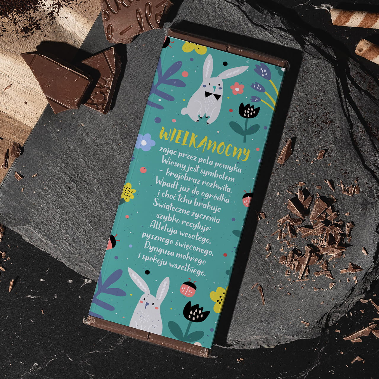 Personalizowana czekolada wielkanocna - prezent na Wielkanoc dla dziewczynki