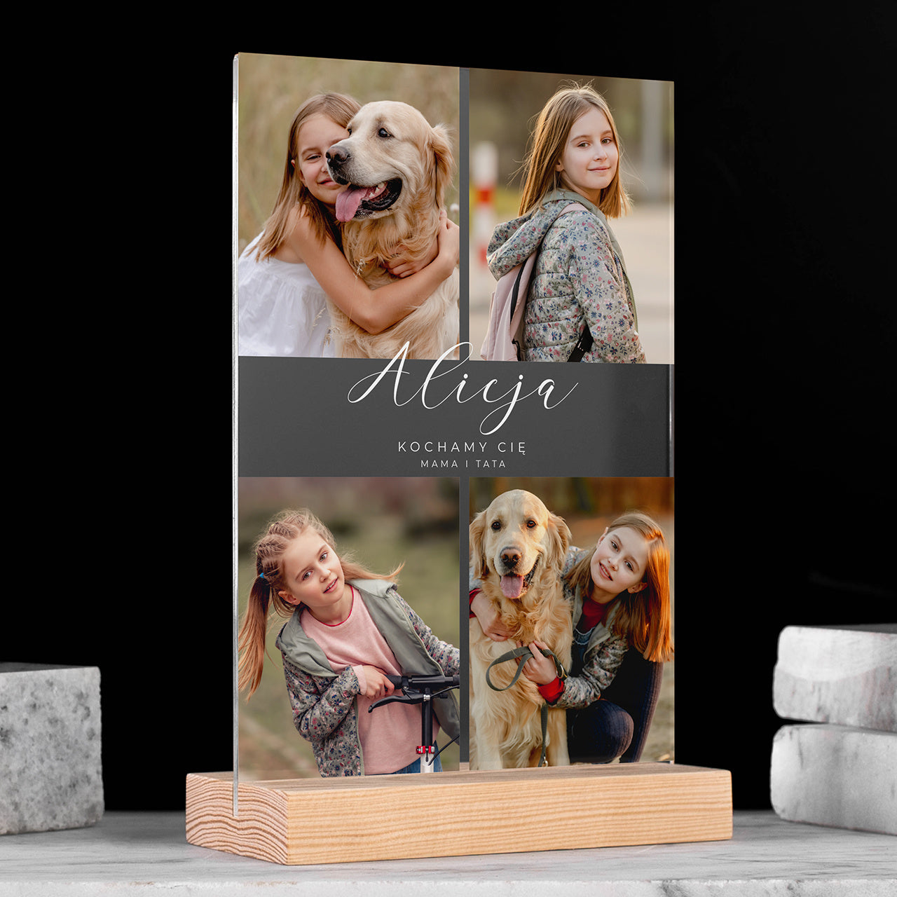 Personalizowana statuetka ze zdjęciami dla dziecka