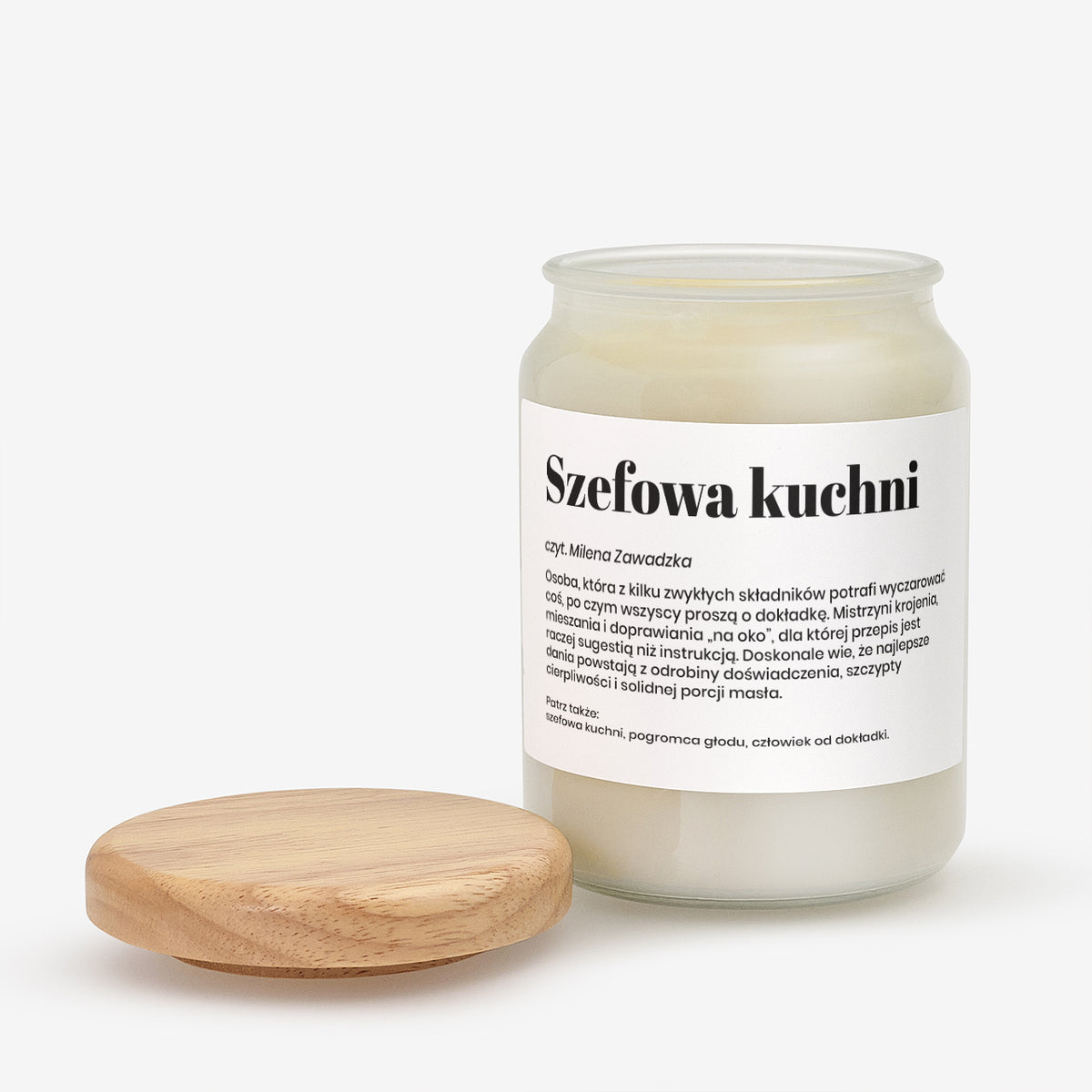 Personalizowana świeca z definicją - prezent dla szefowej kuchni