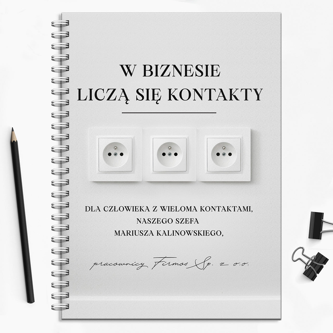 Personalizowany notatnik dla biznesmena