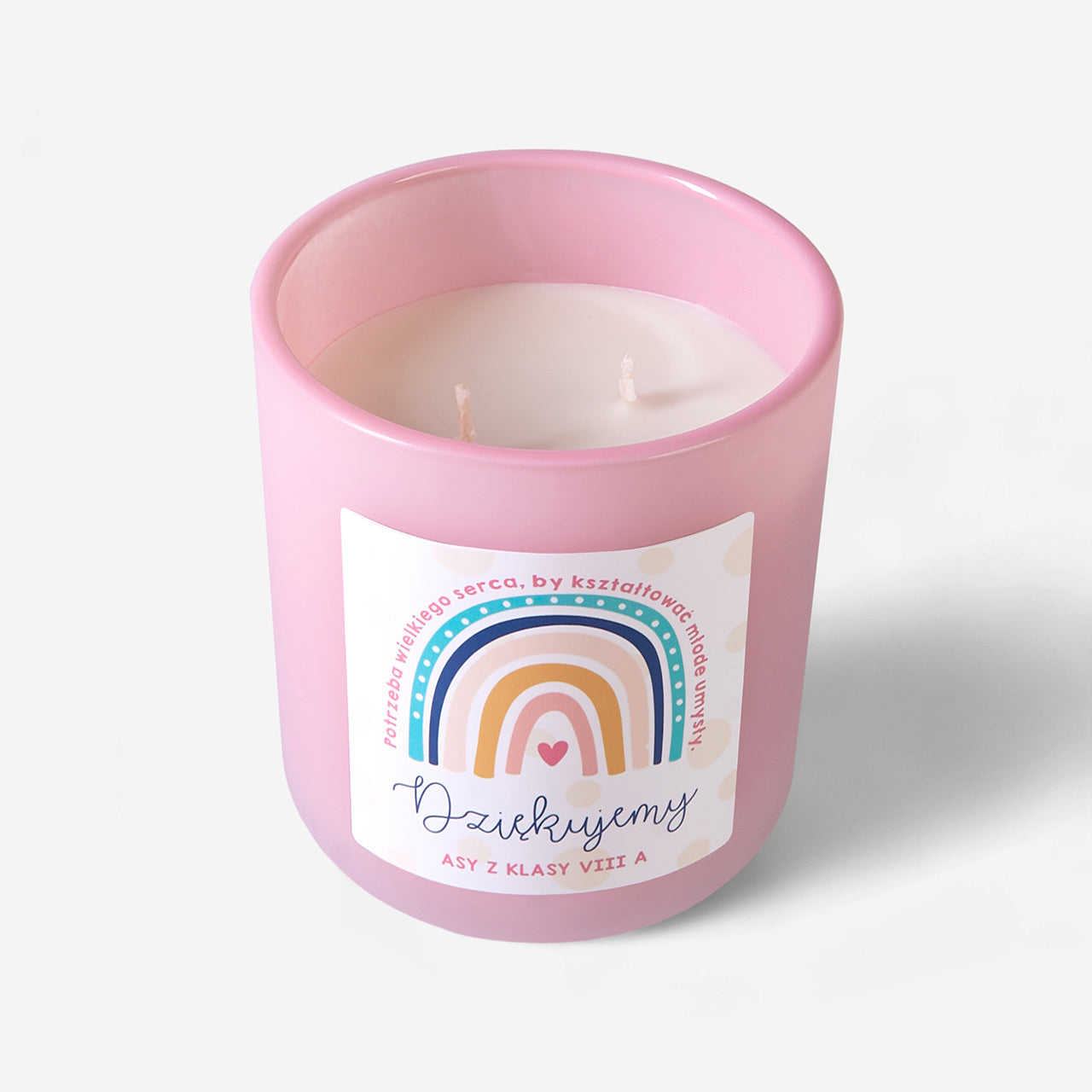 Personalizowana świeca - podziękowanie dla nauczycielki