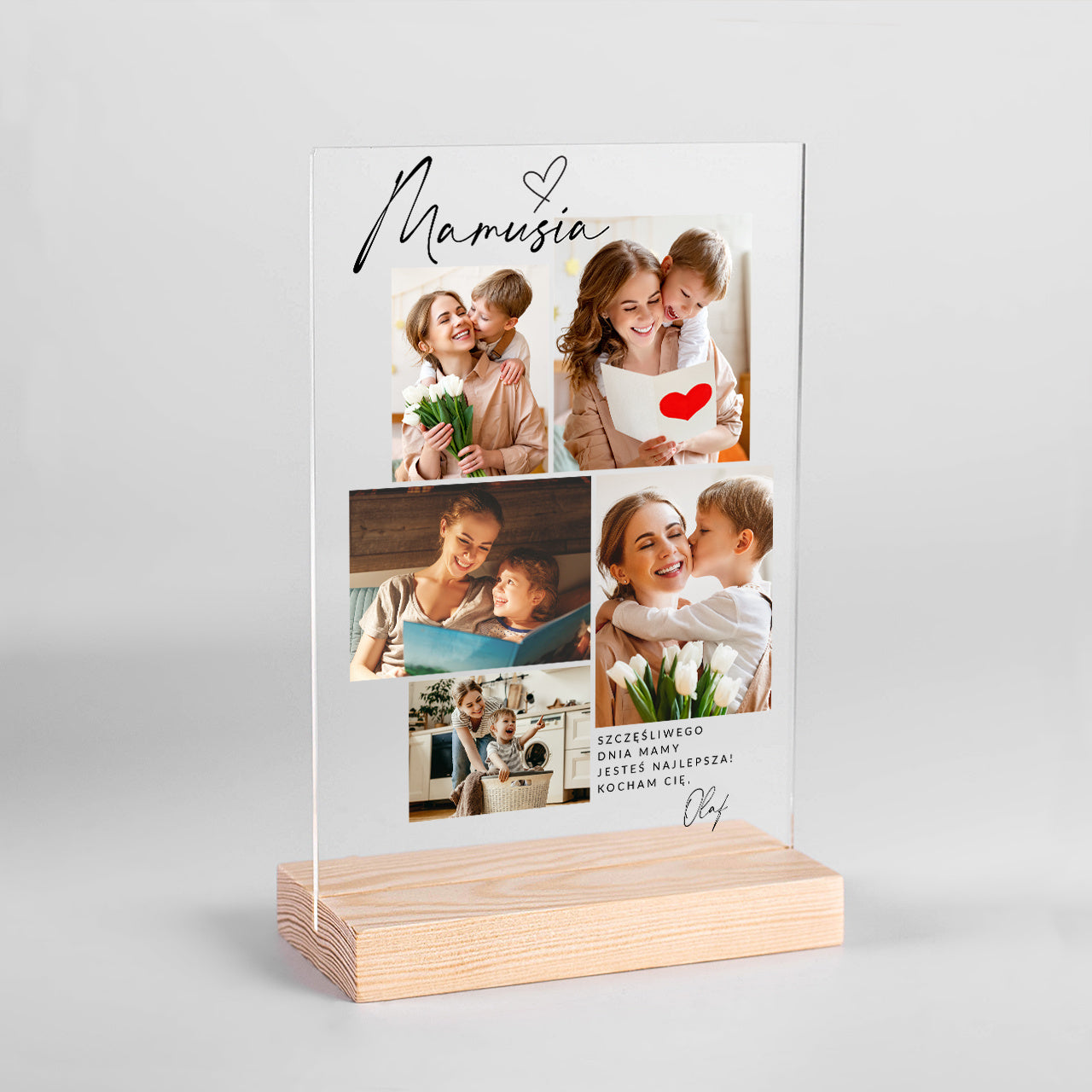 Statuetka ze zdjęciami - prezent na Dzień Mamy prezent dla mamy statuetka dla mamy