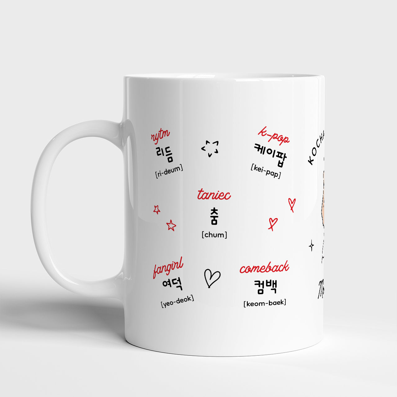 Kubek personalizowany - prezent dla fanki K-Popu personalizowany kubek z nadrukiem 