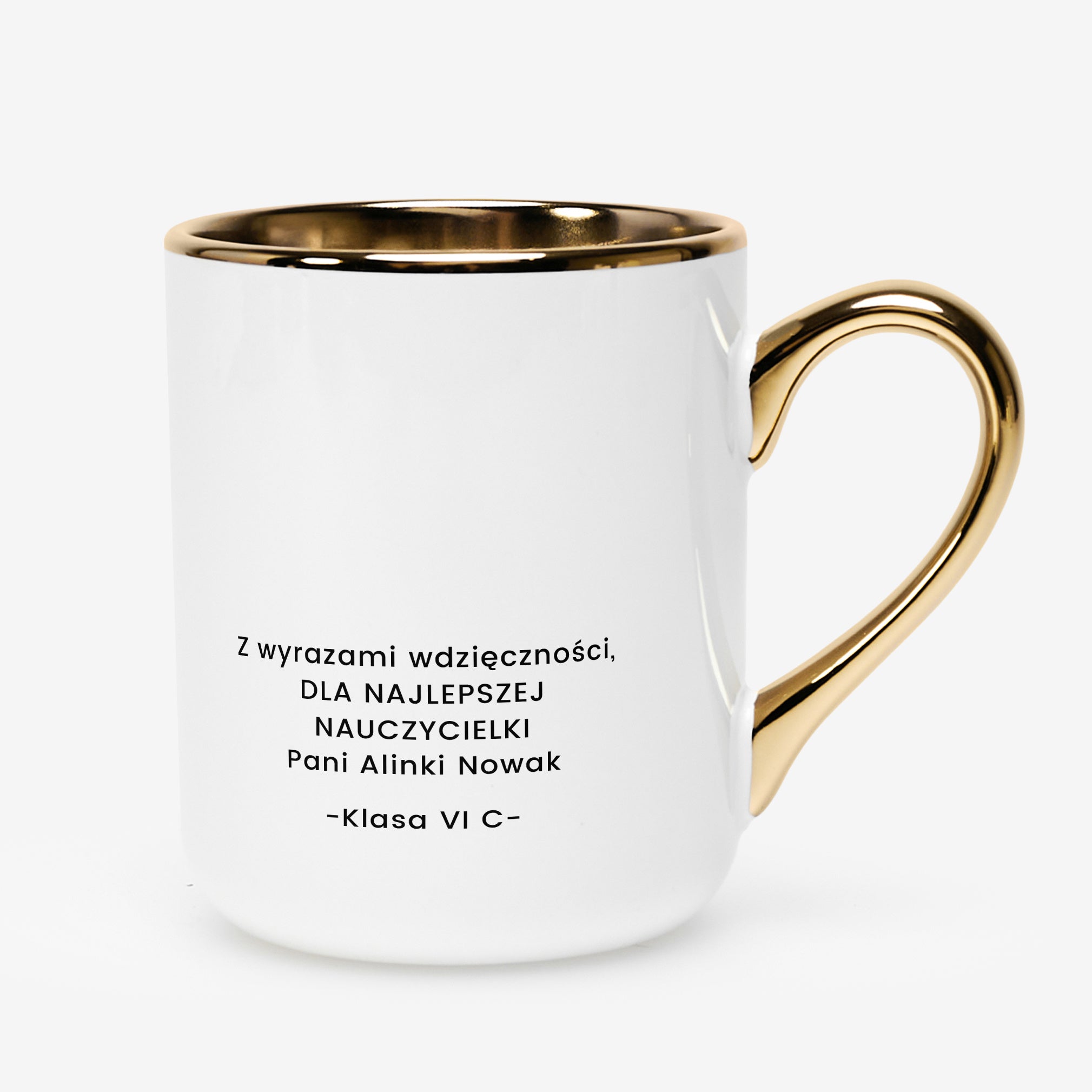 Elegancki kubek dla nauczyciela - dedykacja