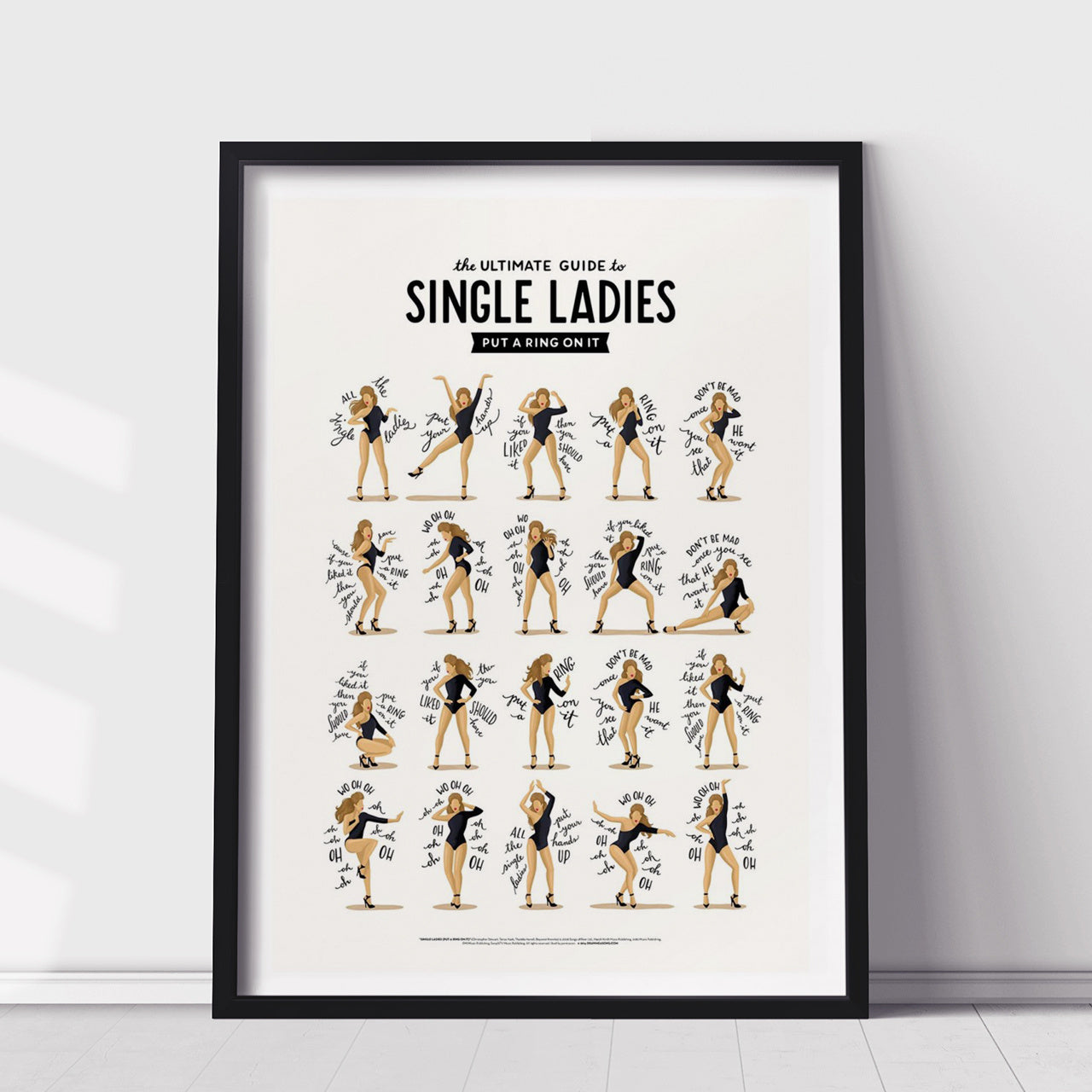 Plakat dla fana muzyki - single ladies