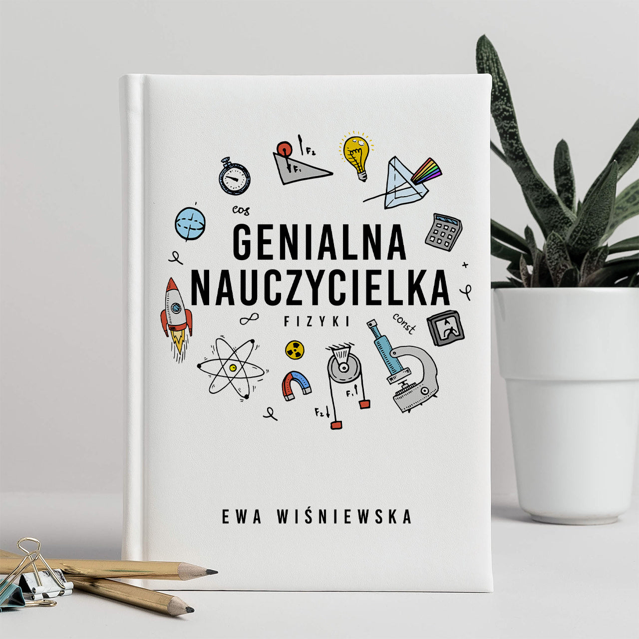 Personalizowany kalendarz dla nauczyciela fizyki prezent na Dzień Nauczyciela kalendarz dla fizyka
