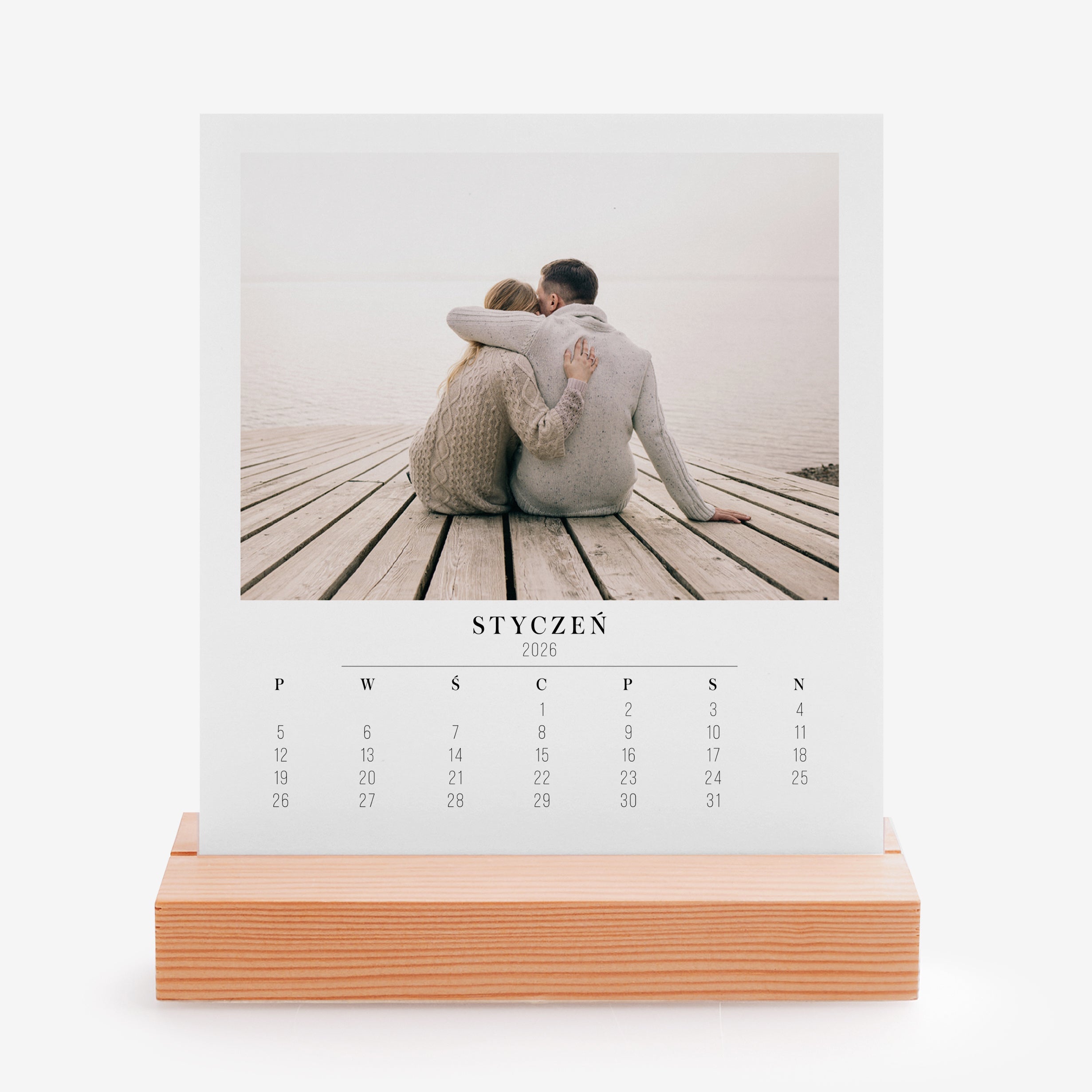Kalendarz stojący na biurko ze zdjęciami na Rocznicę Ślubu