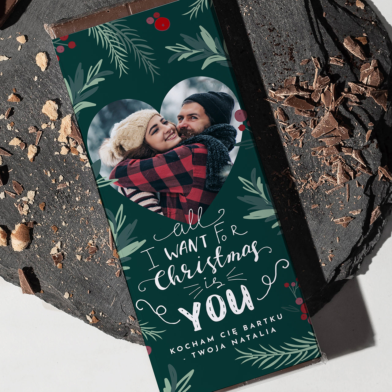 Czekolada świąteczna ze zdjęciem - prezent na święta dla ukochanego