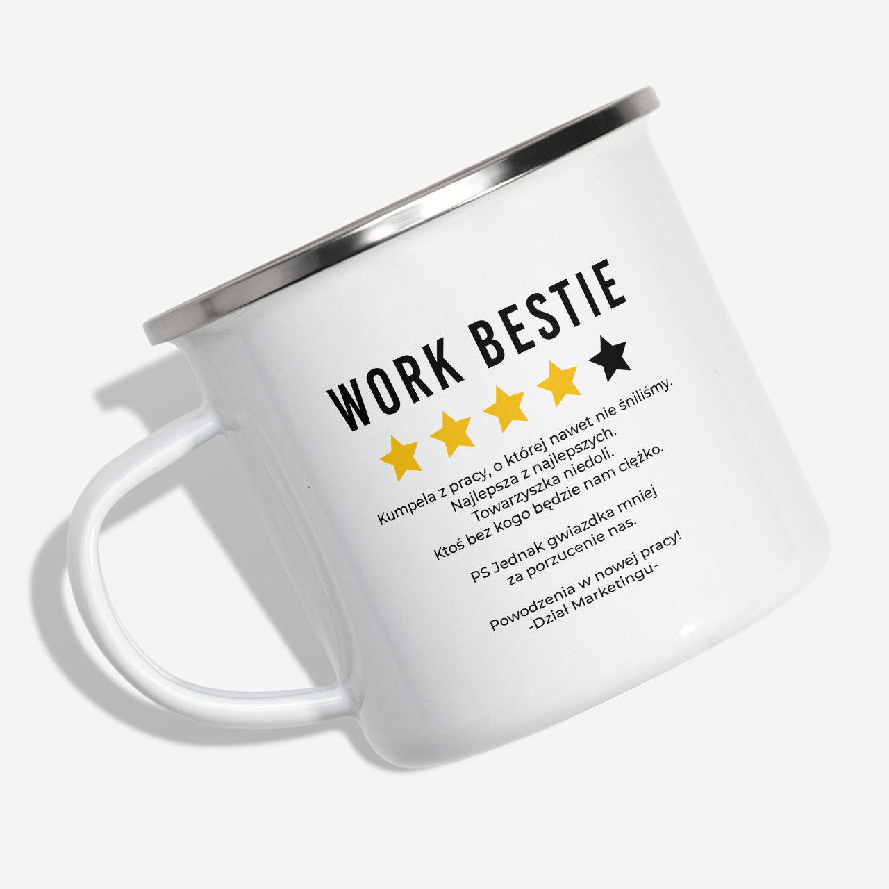 Kubek na odejście z pracy - Work Bestie - prezent dla koleżanki z biura personalizowany kubek