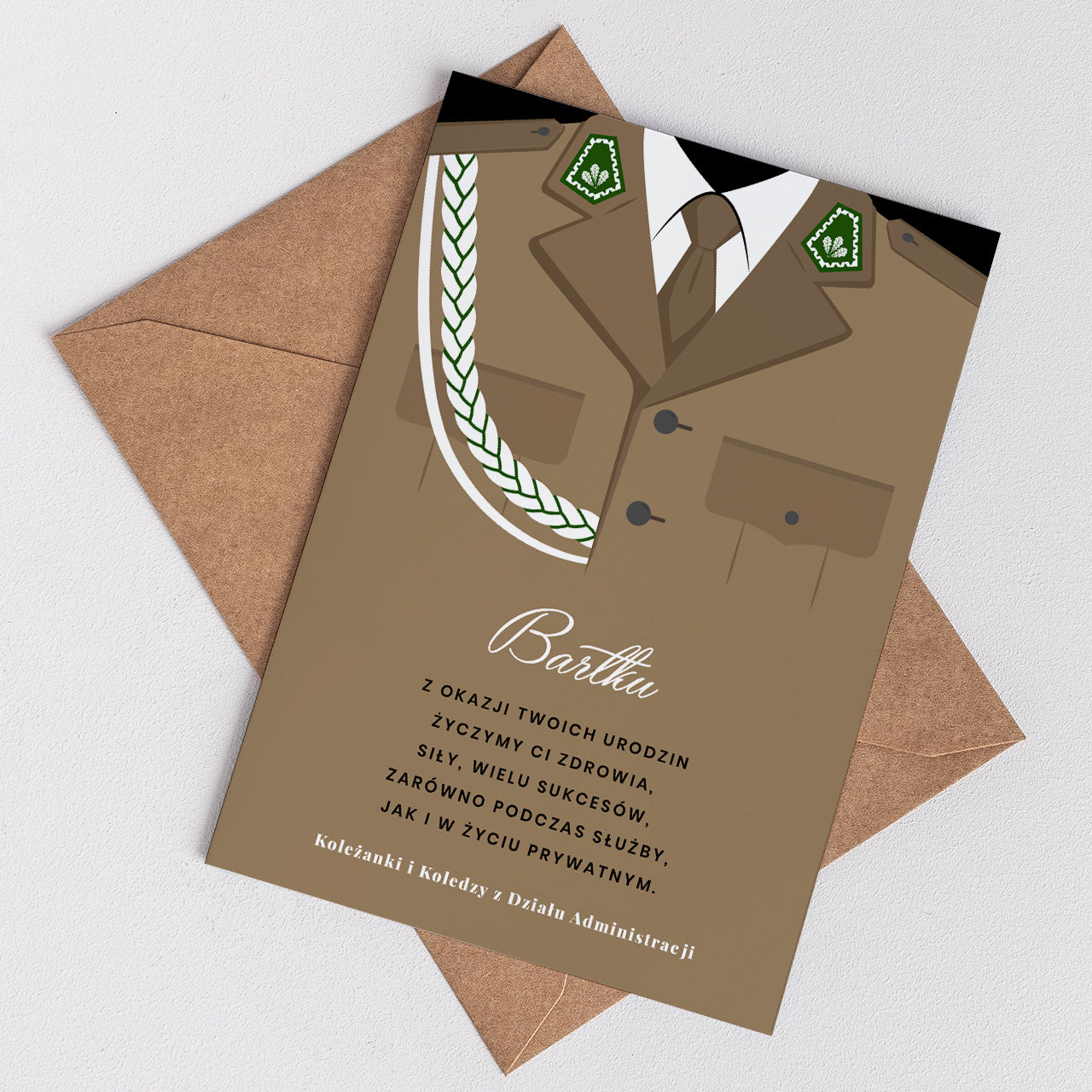 Personalizowana kartka dla leśnika prezent dla leśnika kartka personalizowana