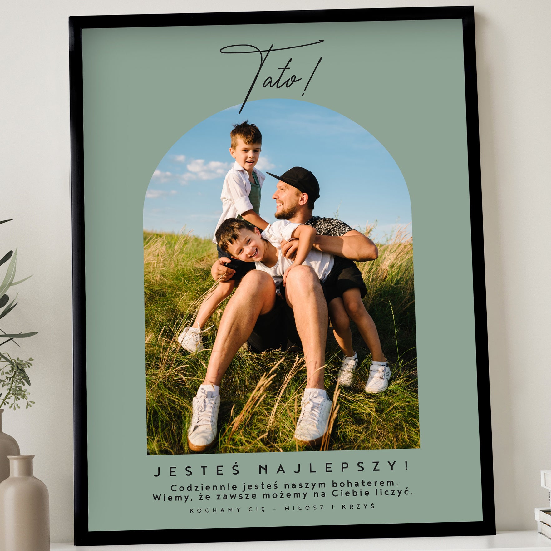 Wzruszający plakat dla taty
