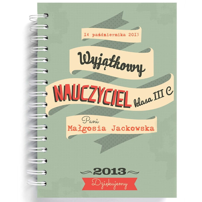 Personalizowany notes dla nauczyciela