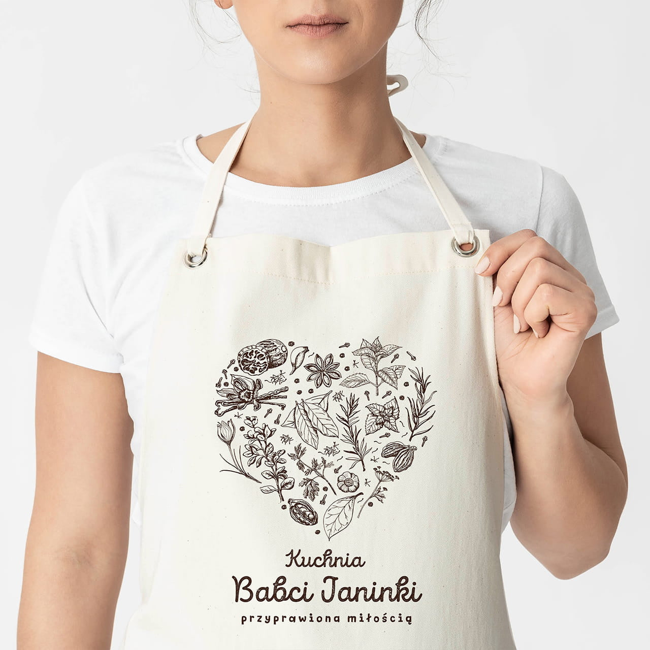 Personalizowany fartuch dla babci - praktyczny prezent dla babci fartuch na Dzień Babci prezent na Dzień Babci