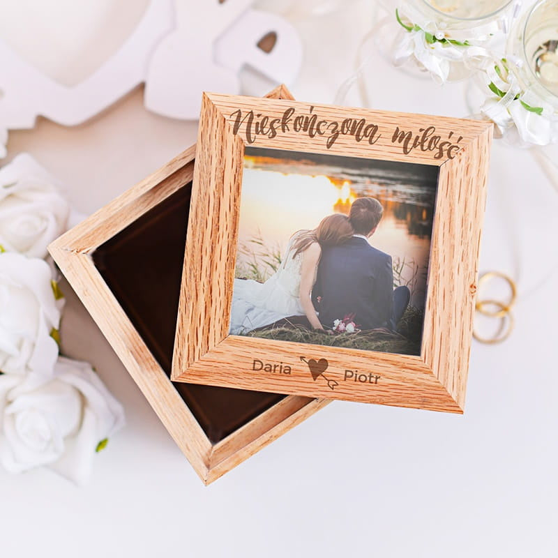 Szkatułka drewniana - upominek na rocznicę