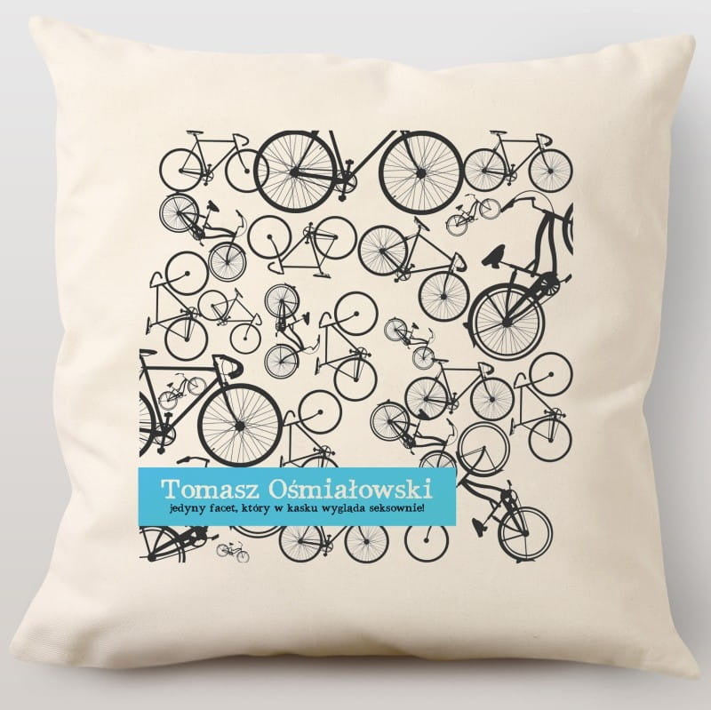Personalizowana poduszka dla rowerzysty poduszka dla rowerzysty prezent dla rowerzysty poduszka