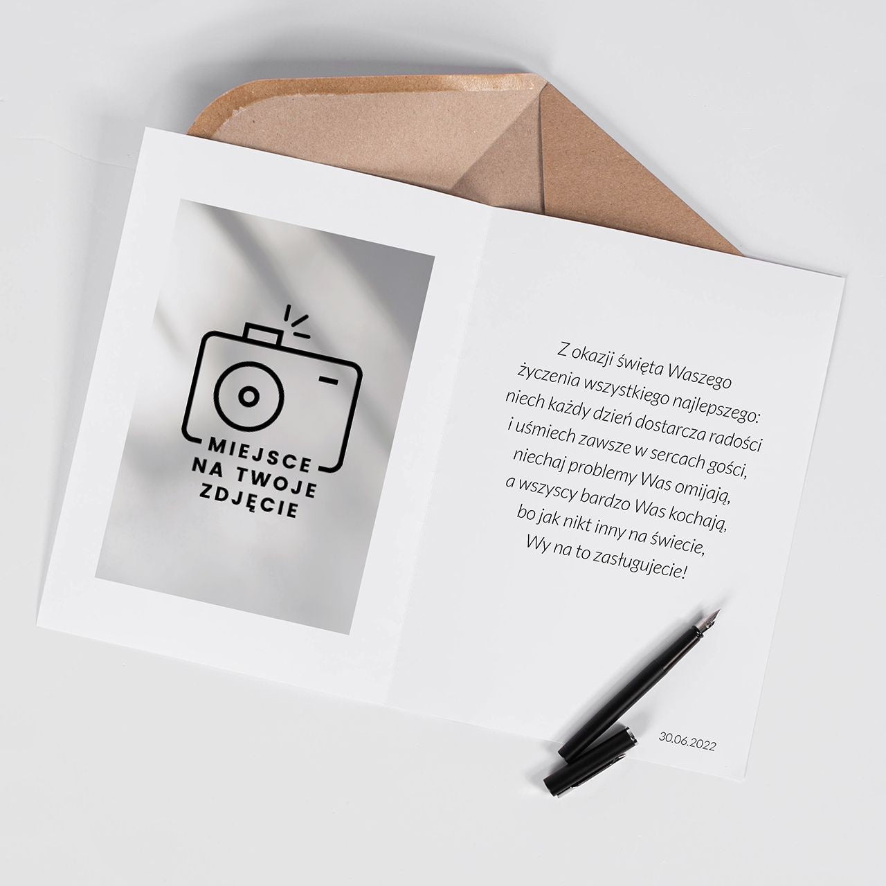 Kartka personalizowana A4 - kartka na złote gody