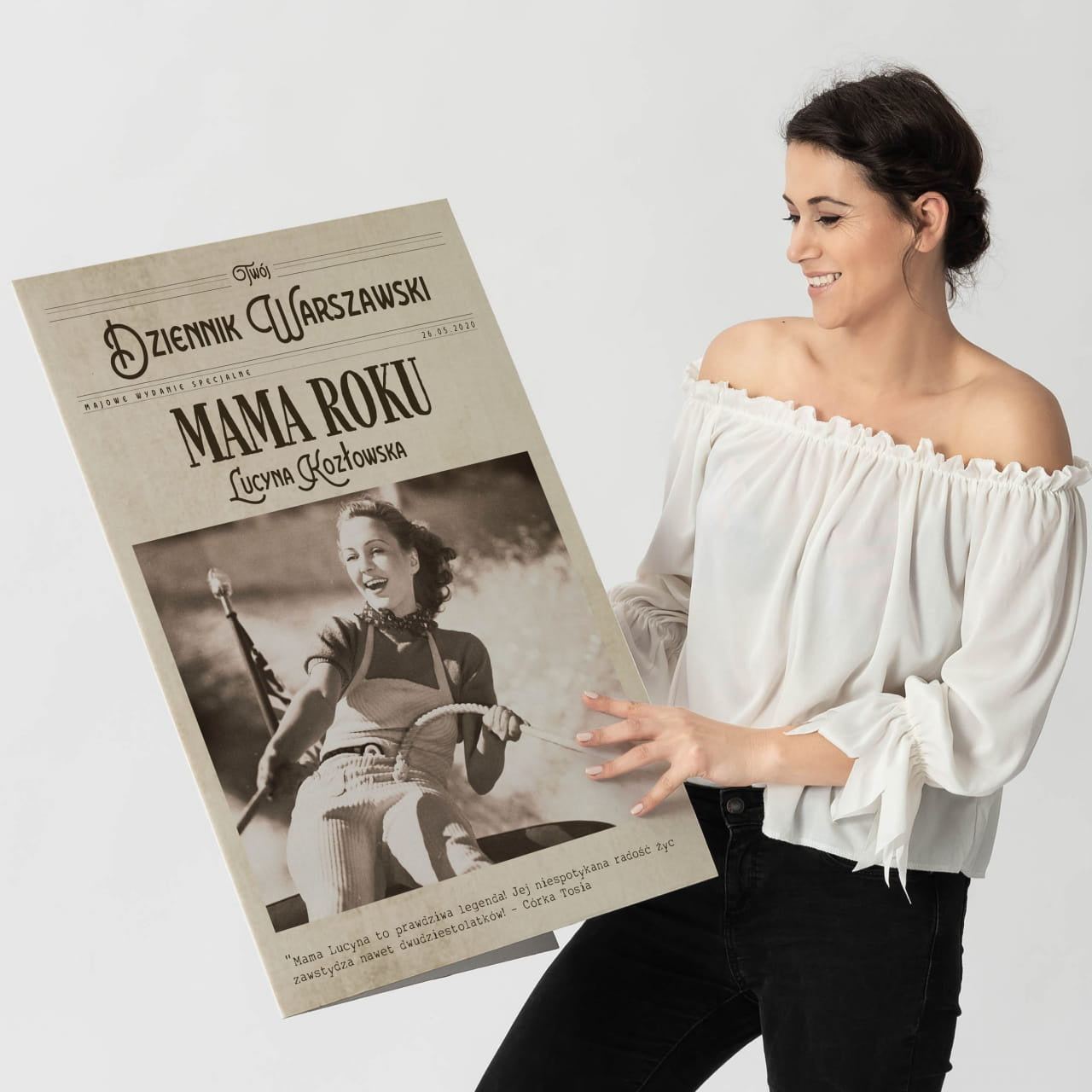 Kartka na Dzień Mamy A4 - Dziennik Mama Roku kartka personalizowana kartka dla mamy upominek dla mamy prezent dla mamy