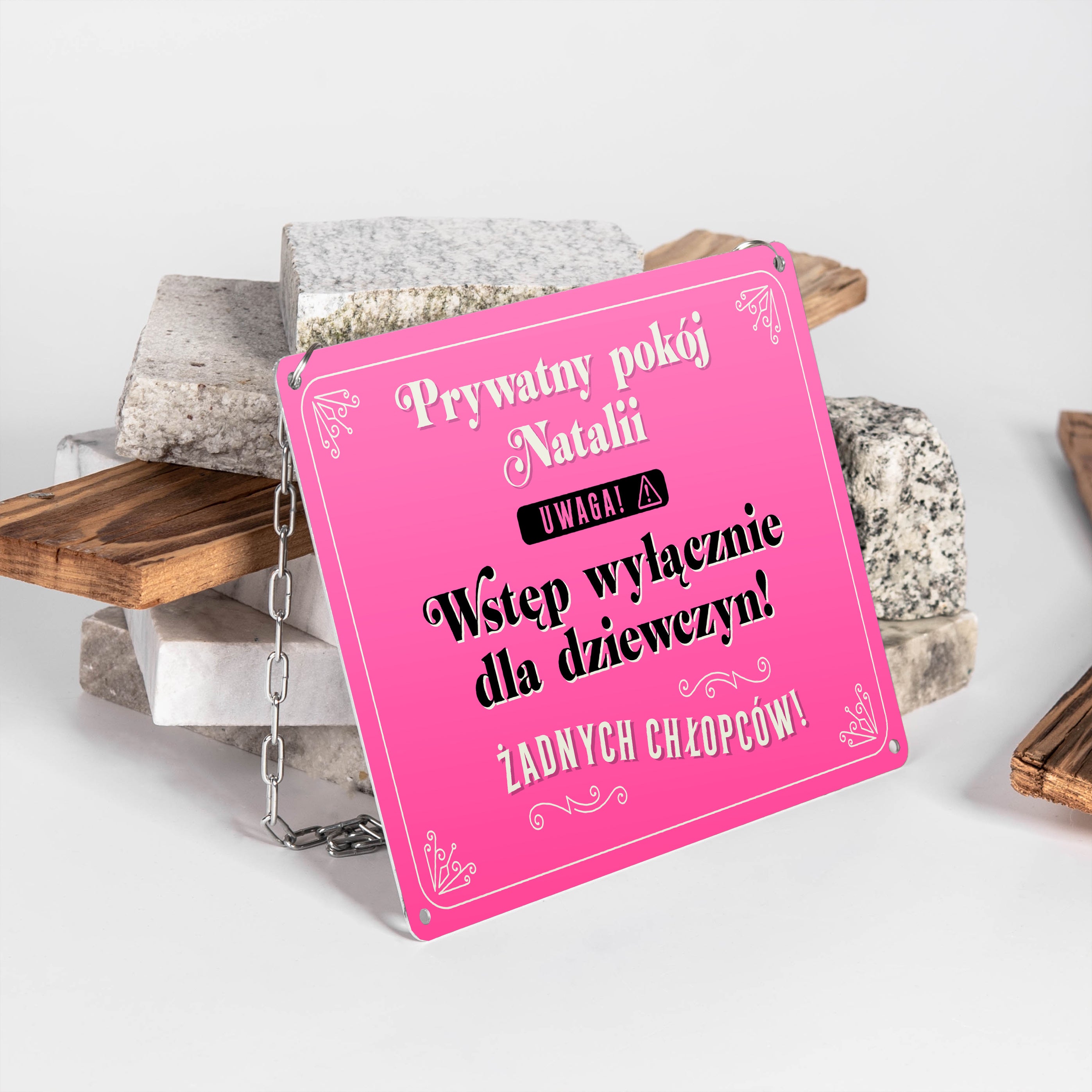 Tabliczka do pokoju nastolatki - wstęp dla dziewczyn