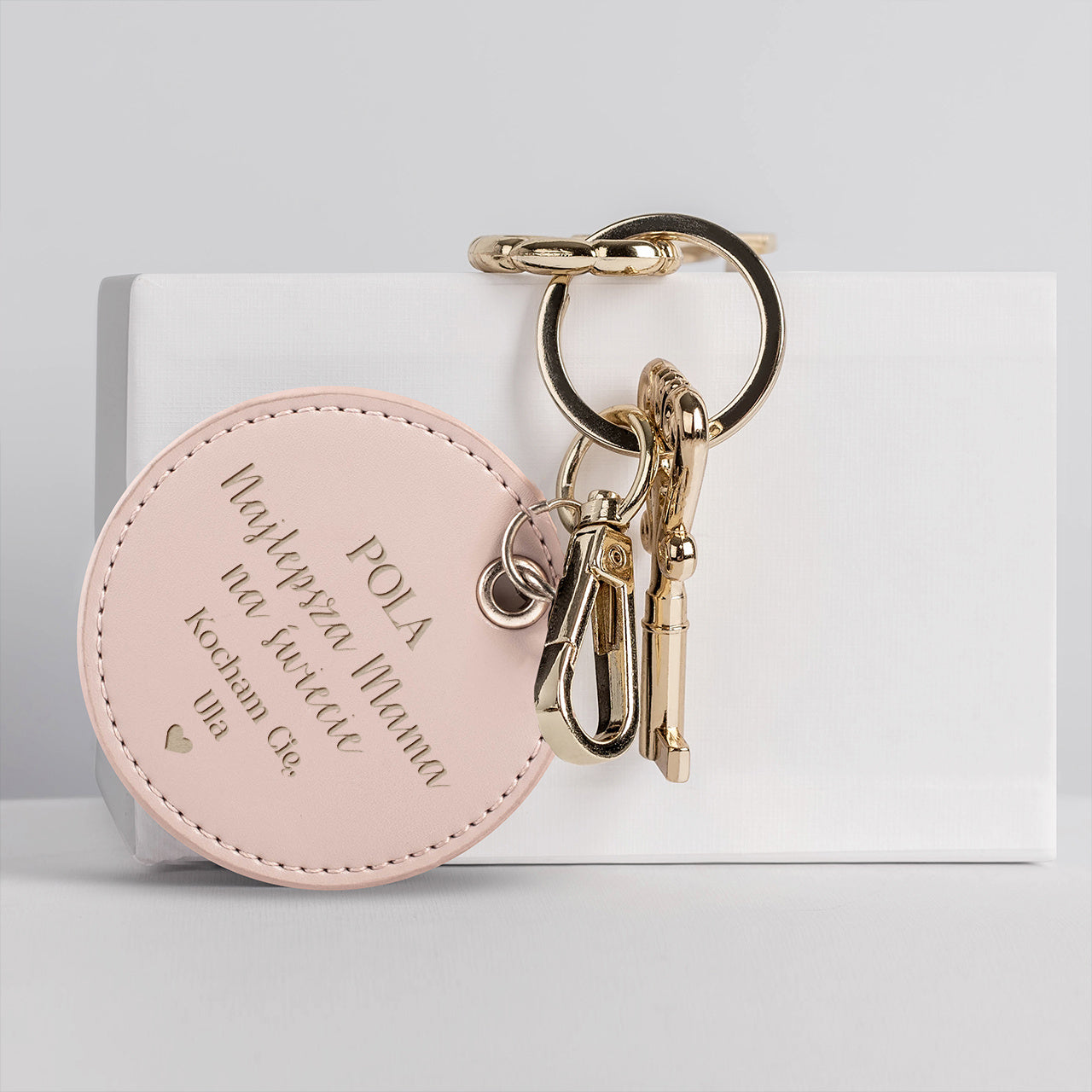 Skórzany brelok z grawerem dla mamy brelok dla mamy prezent dla mamy na Dzień Mamy