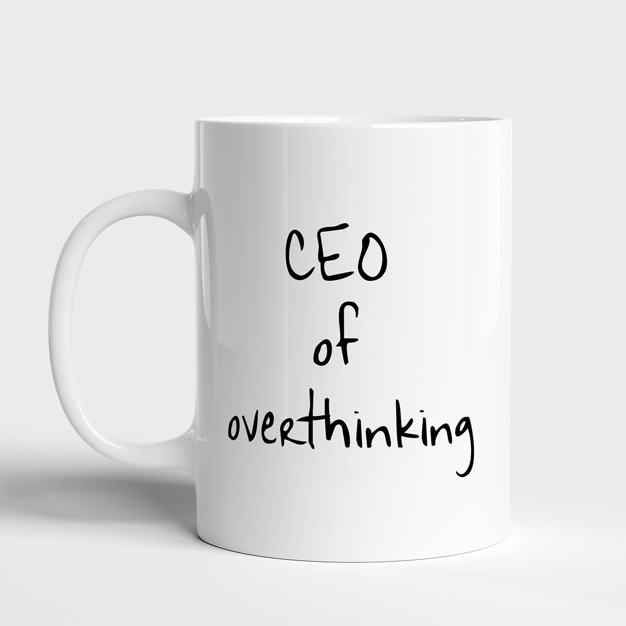 Personalizowany kubek - CEO of overthinking - śmieszny prezent dla szefa śmieszny kubek z napisem kubek na prezent dla szefa