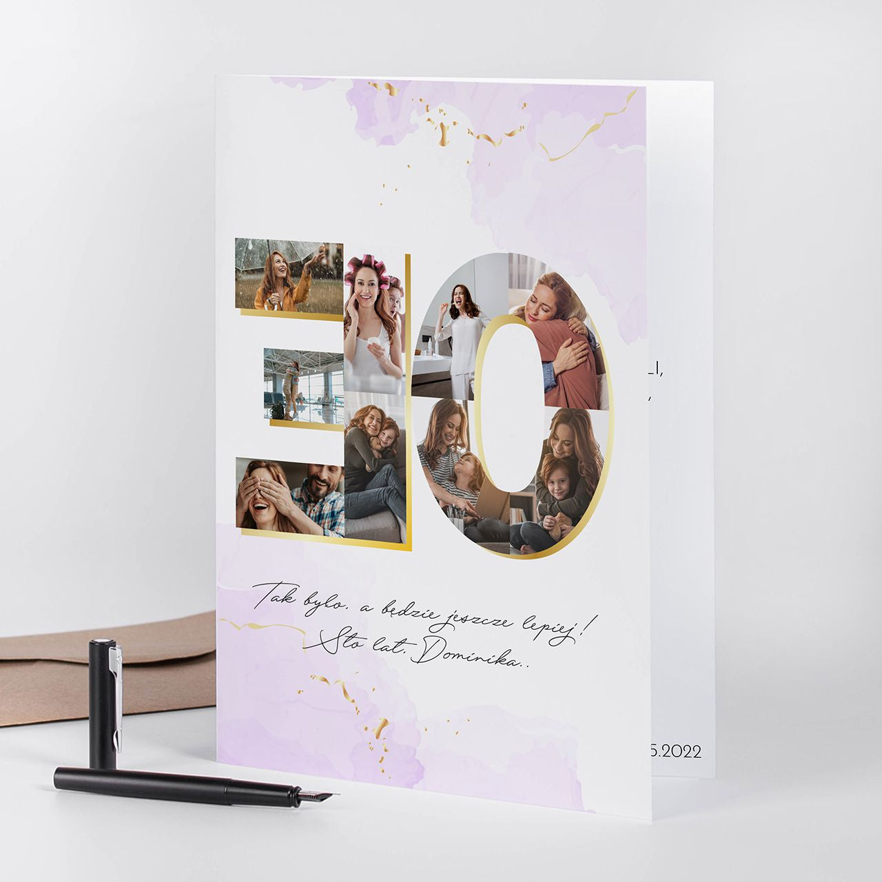 Personalizowana kartka XXL - prezent dla niej na 30 kartka personalizowana prezent na 30 dla niej